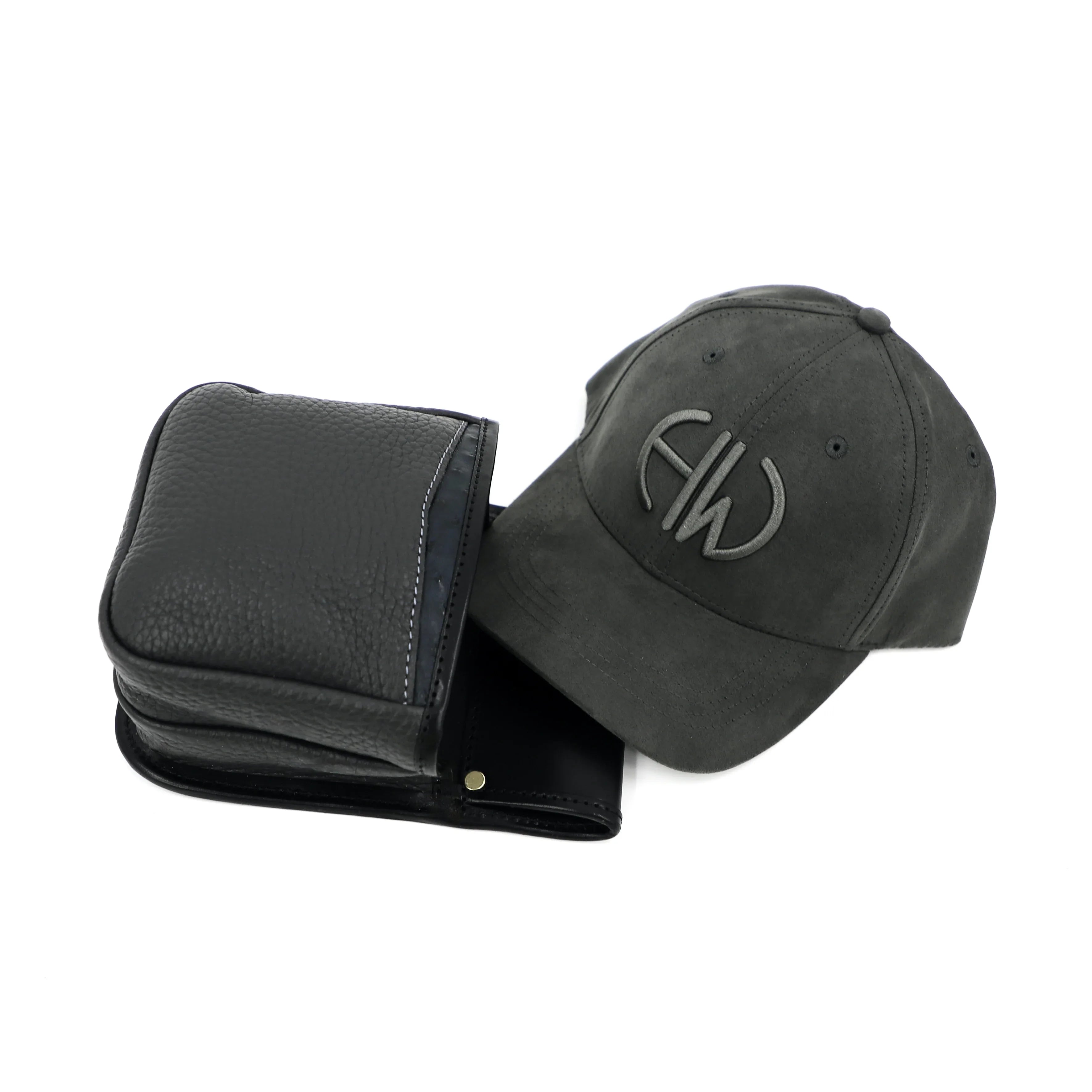 grey shooting baseball cap and similar colour/shade cartridge pouch