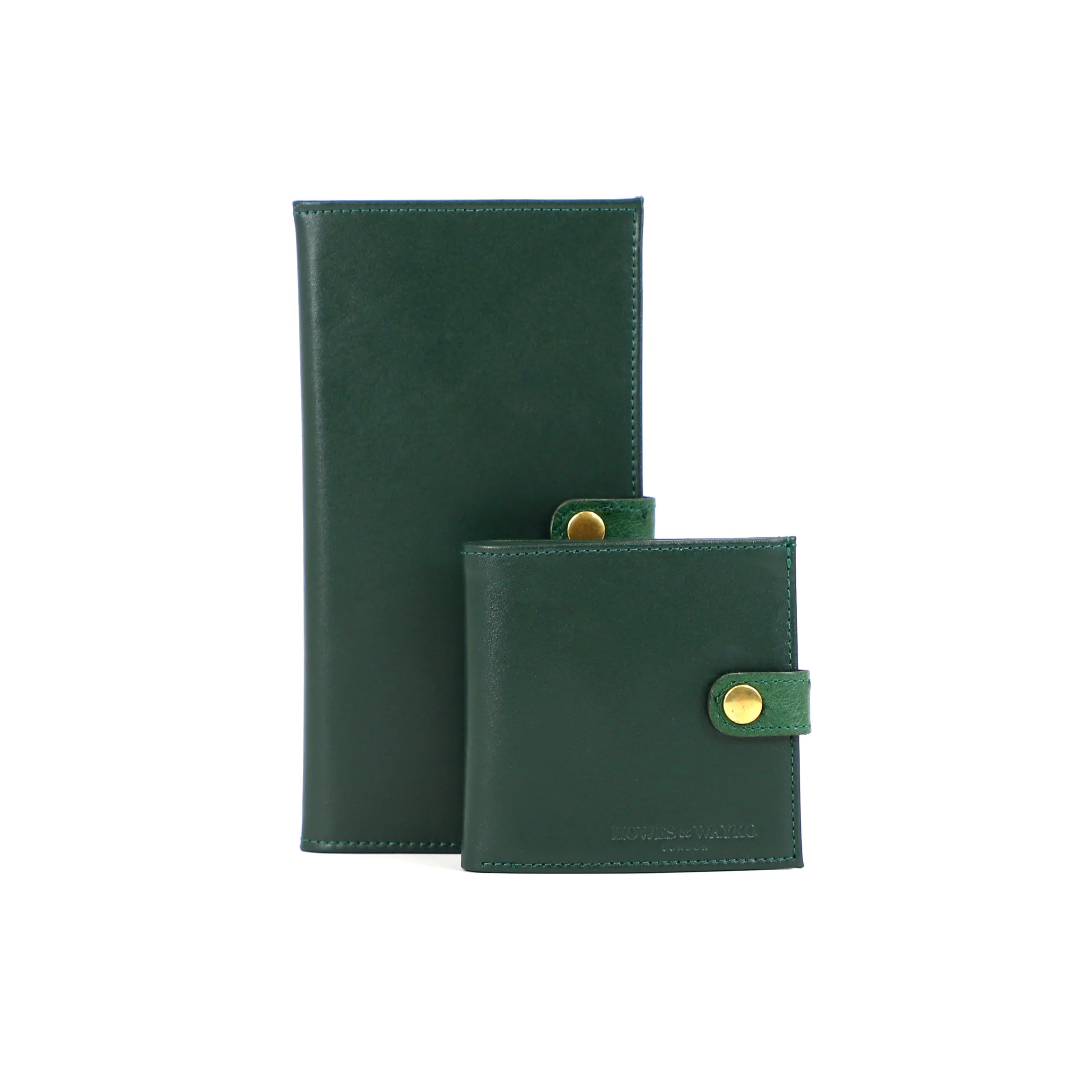 EOS-GREEN CERTIFICATE HOLDER WITH GREY OSTRICH CLASP