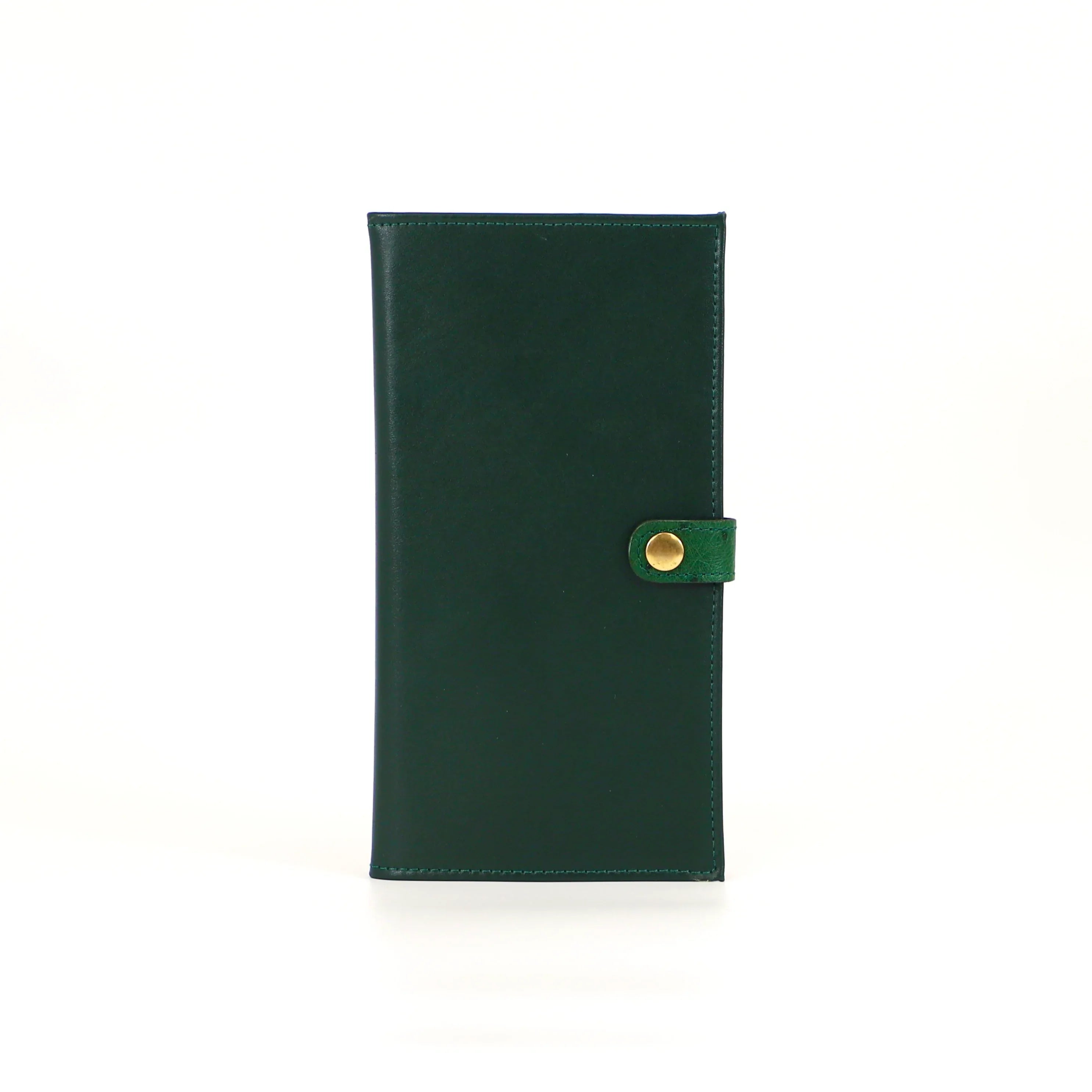 EOS-GREEN CERTIFICATE HOLDER WITH GREY OSTRICH CLASP