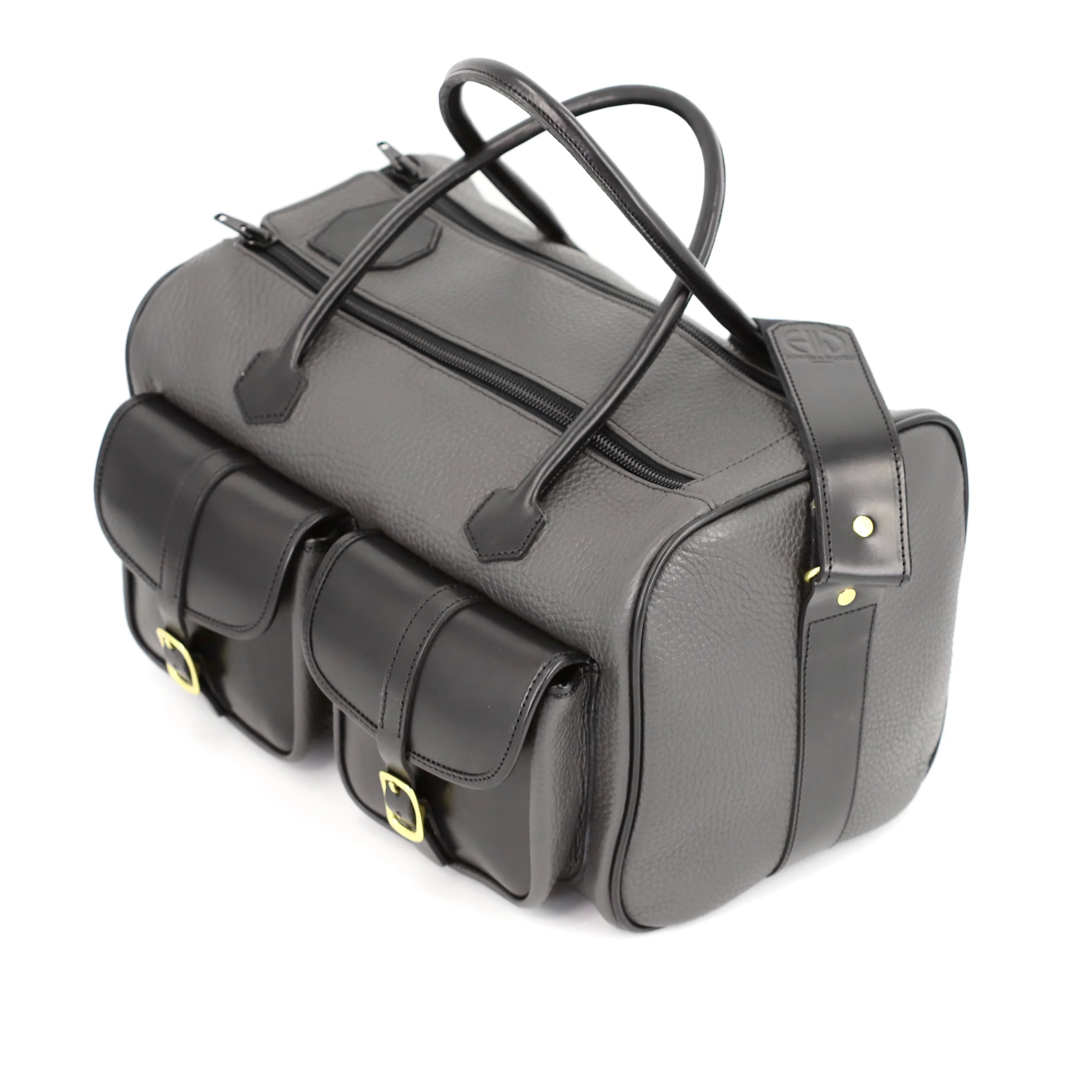 British Made Erin Greyson - Leather Range Bag top side view