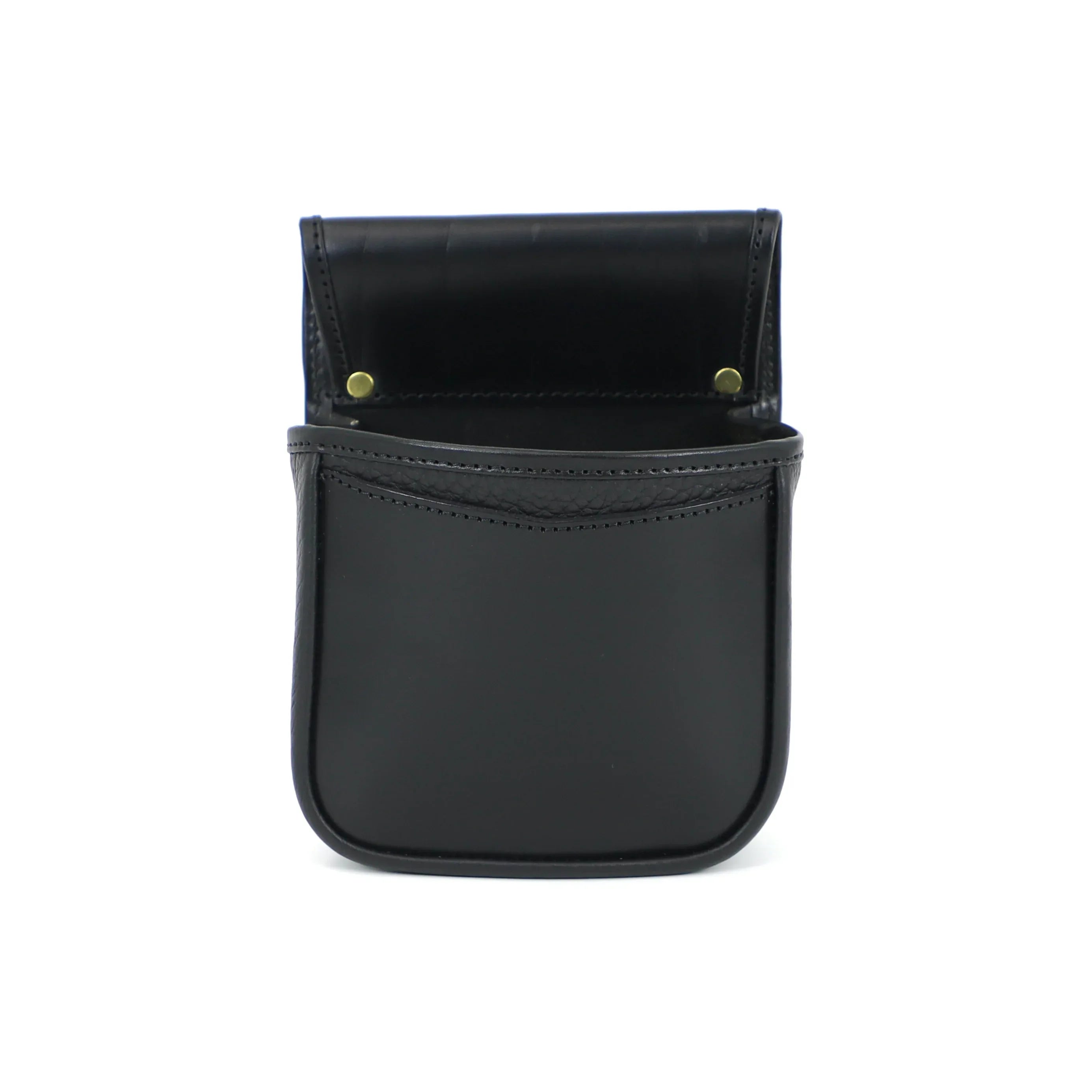 dark cartridge pouch with open flap front view