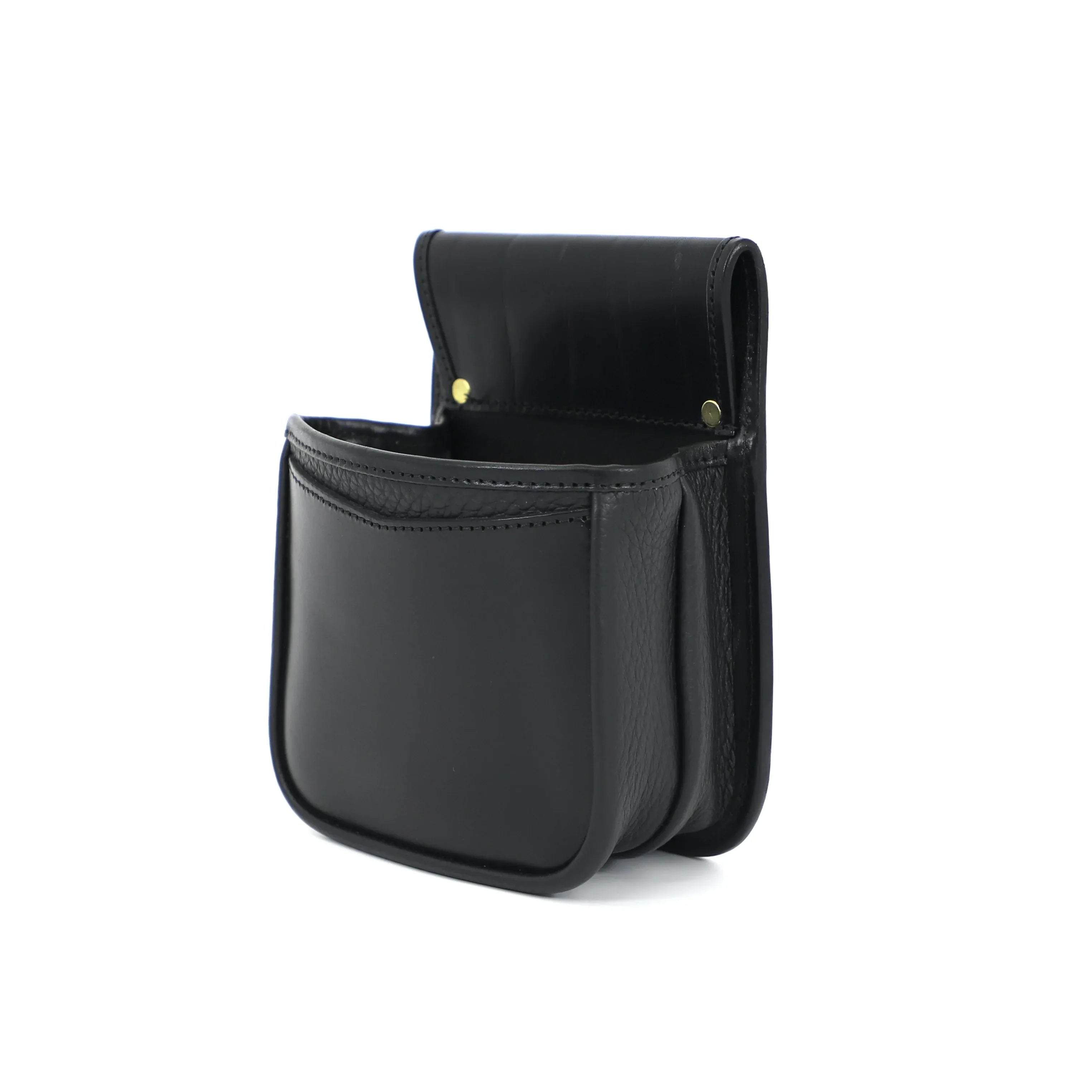 dark cartridge pouch with open flap side view