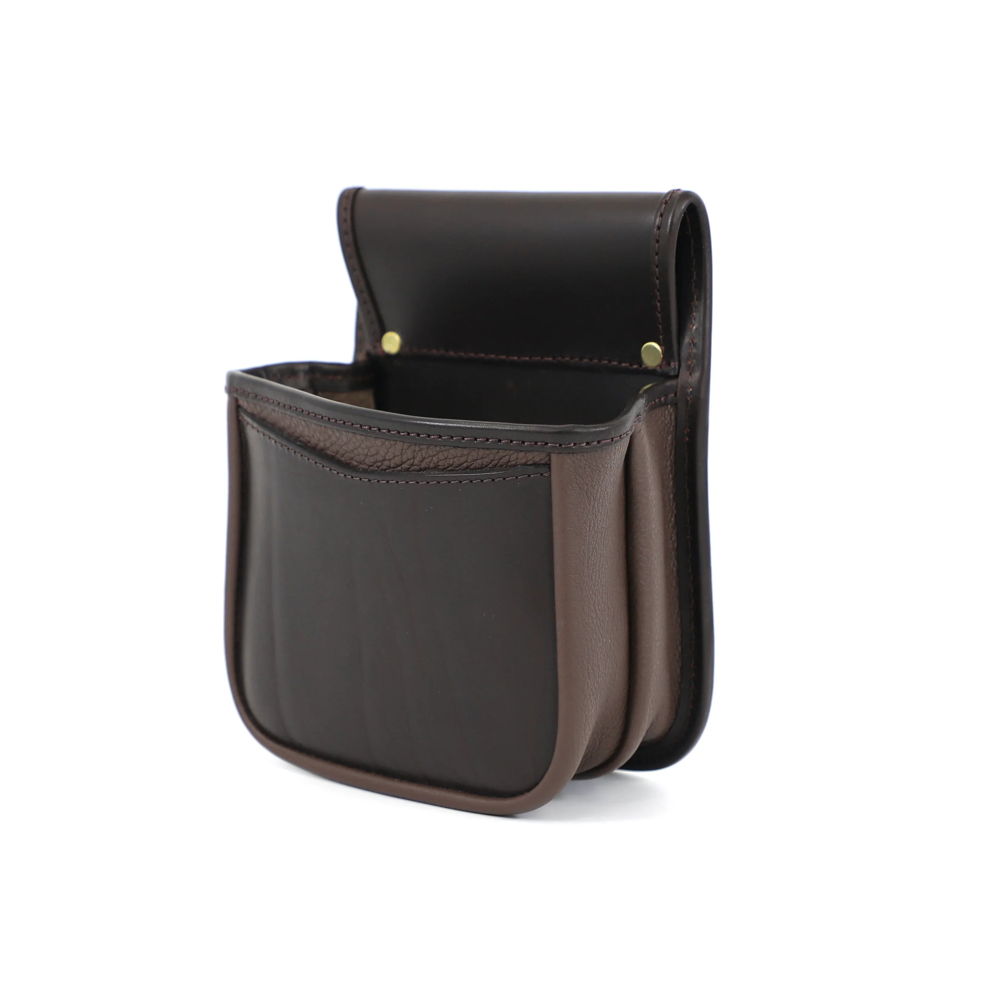 dark cartridge pouch with open flap side view