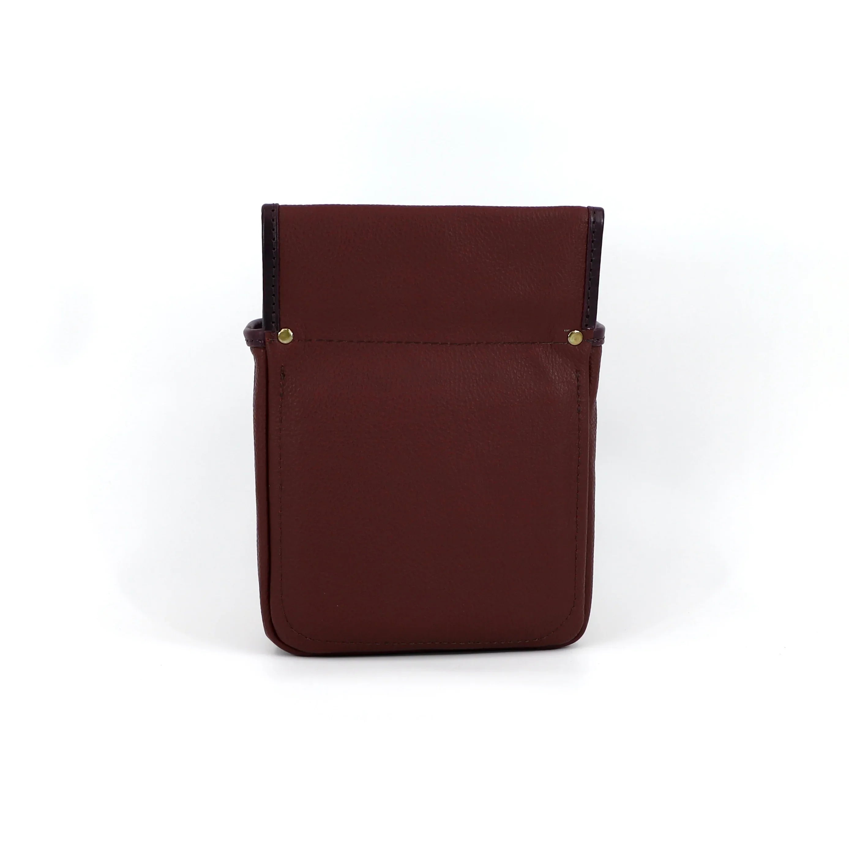 HELLA - Soft Leather Cartridge Pouch variety one cartridge carrier in brown rear view