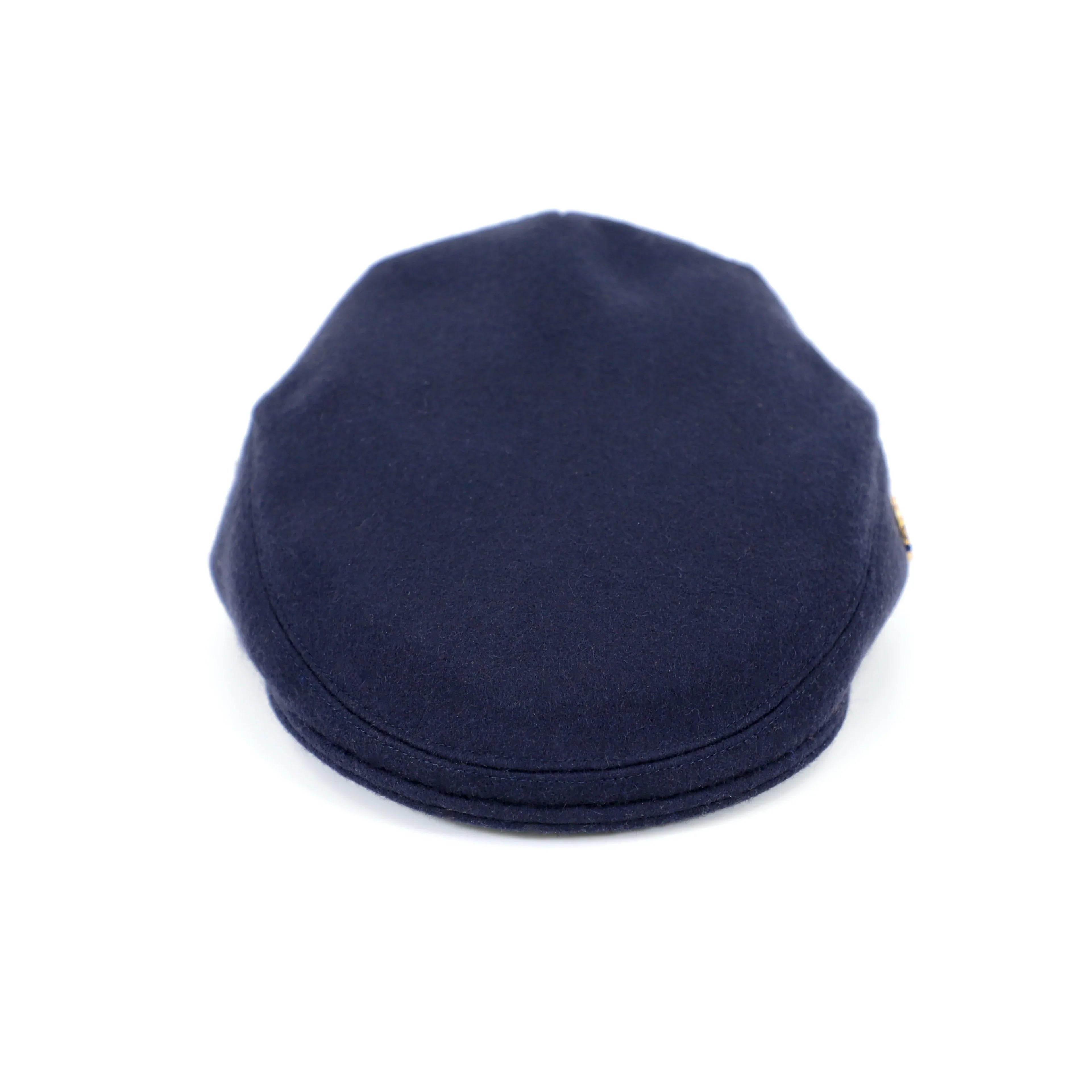 classic navy flat cap front view
