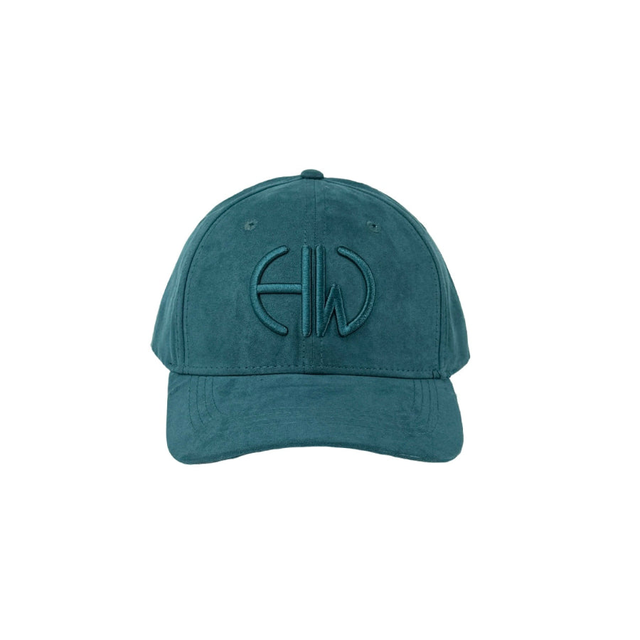 Teal baseball cap with Howes and Wayko embroidered logo on a white background