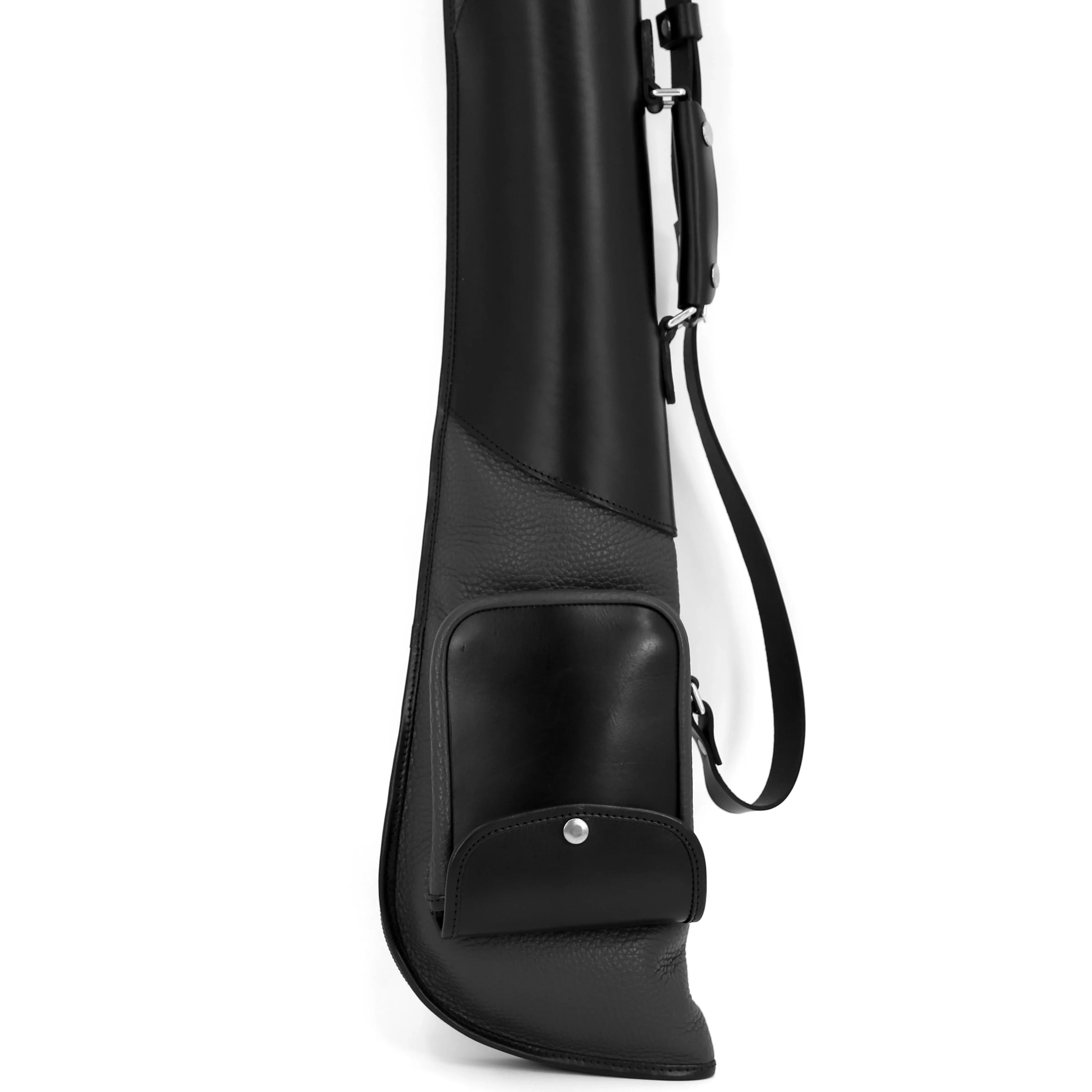 soft leather gunslip with pouch at the top end