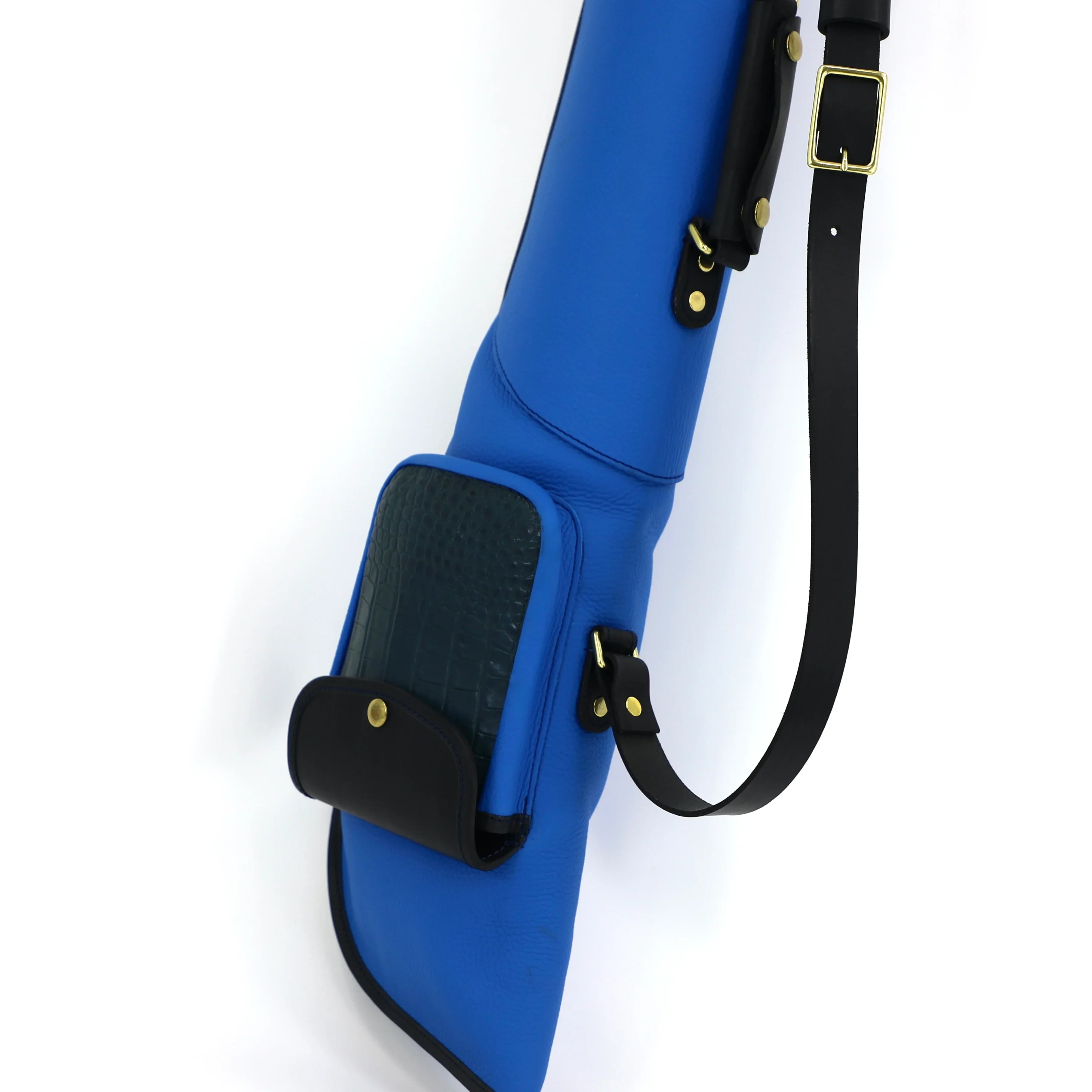 side view of azure gunslip and pouch