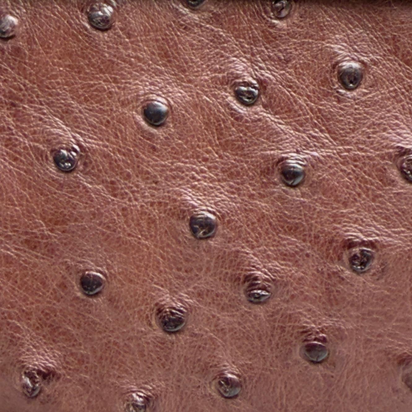 CLÍODHNA TWEED AND BROWN OSTRICH LEATHER TOTE