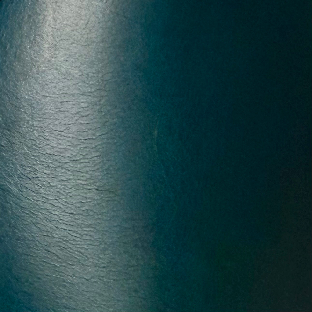 Close-up of PETROL BLUE LEATHER