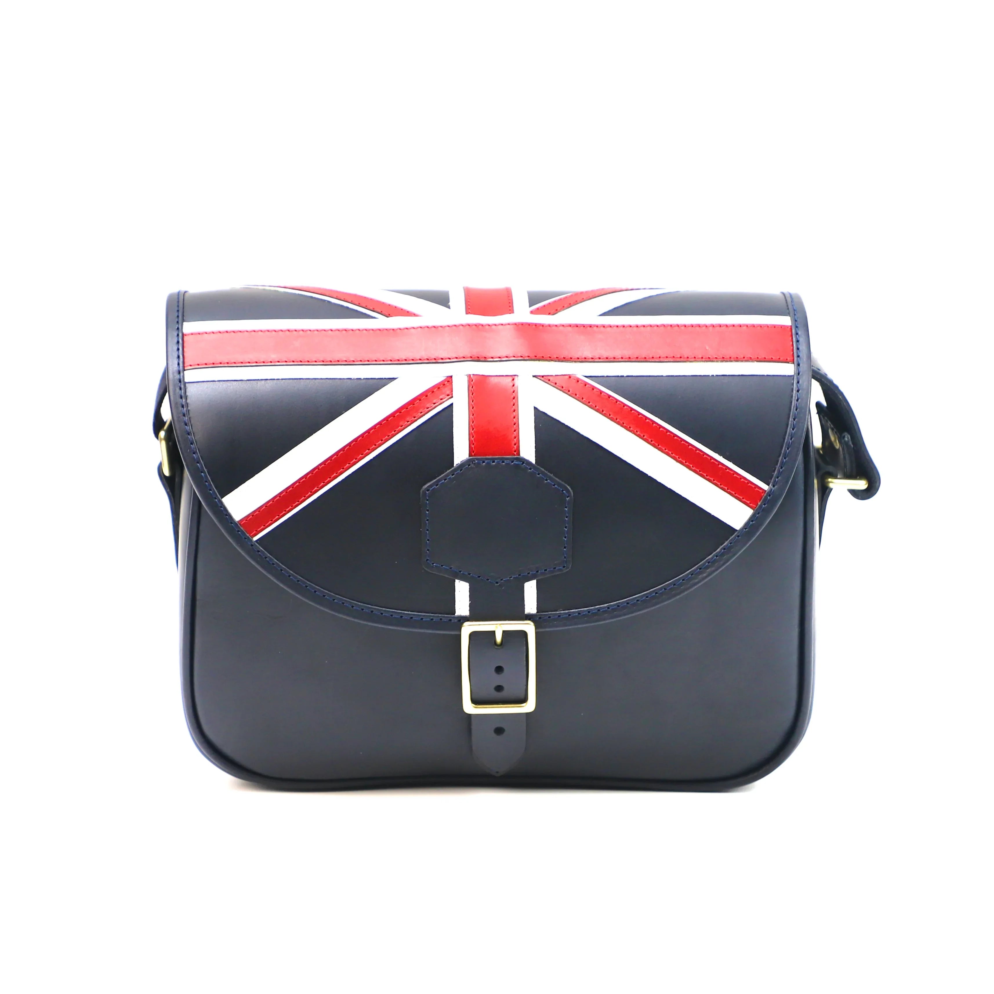 British Made Freya Liza - Shooting Cartridge Bag main image front view union jack on flap of cartridge bag