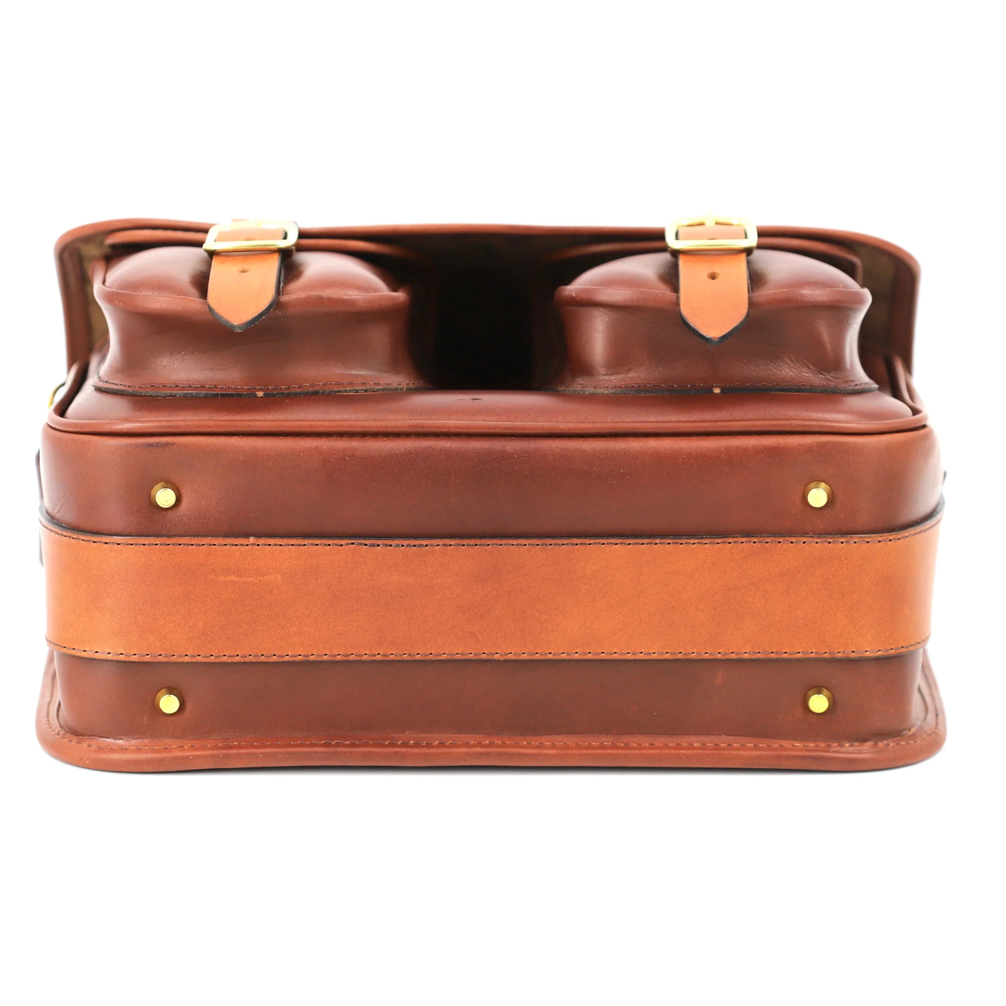 British-Made Hera Papaya Shooting Cartridge Bag bottom view