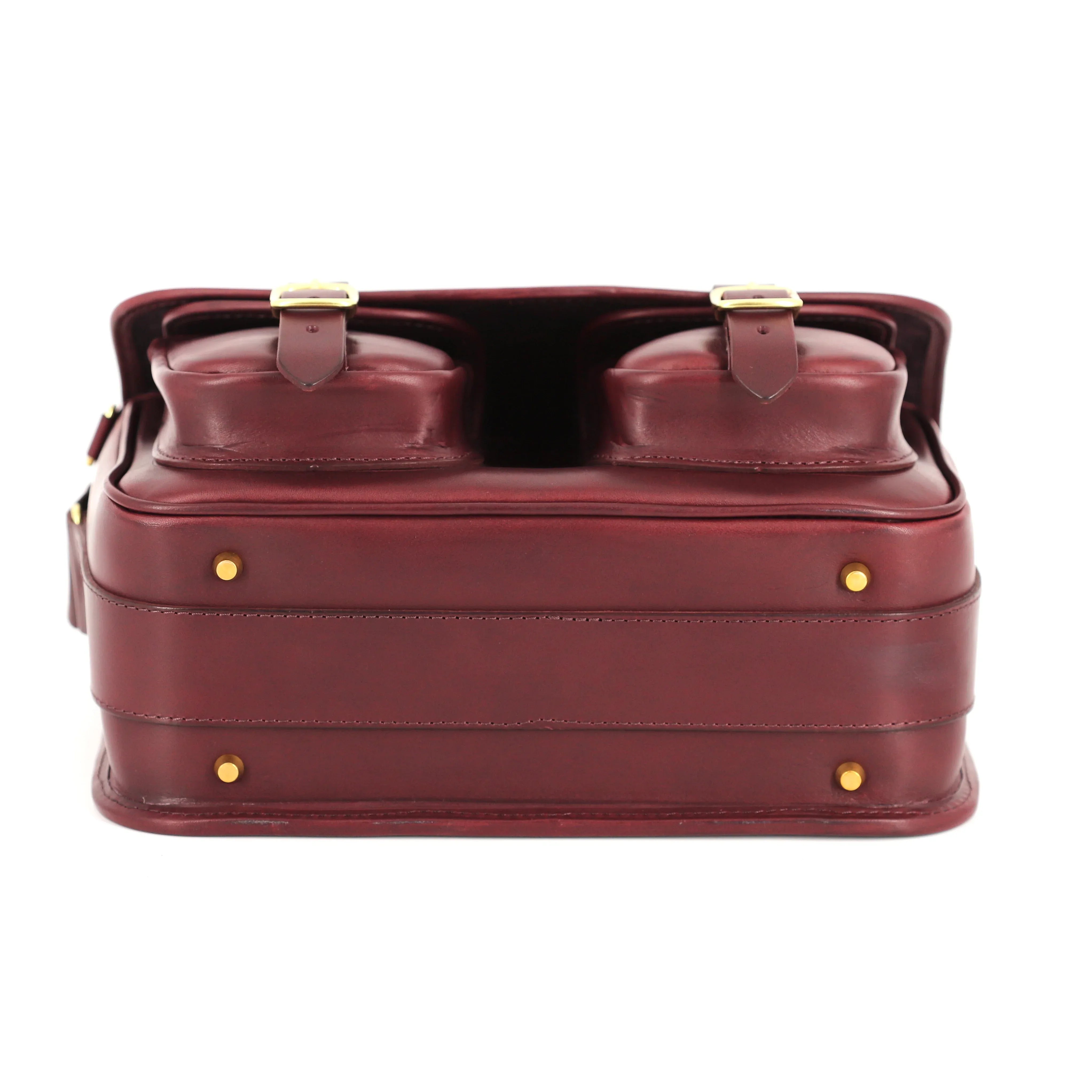 HERA-BURGUNDY-LOU LOU CARTRIDGE BAG BOTTOM VIEW