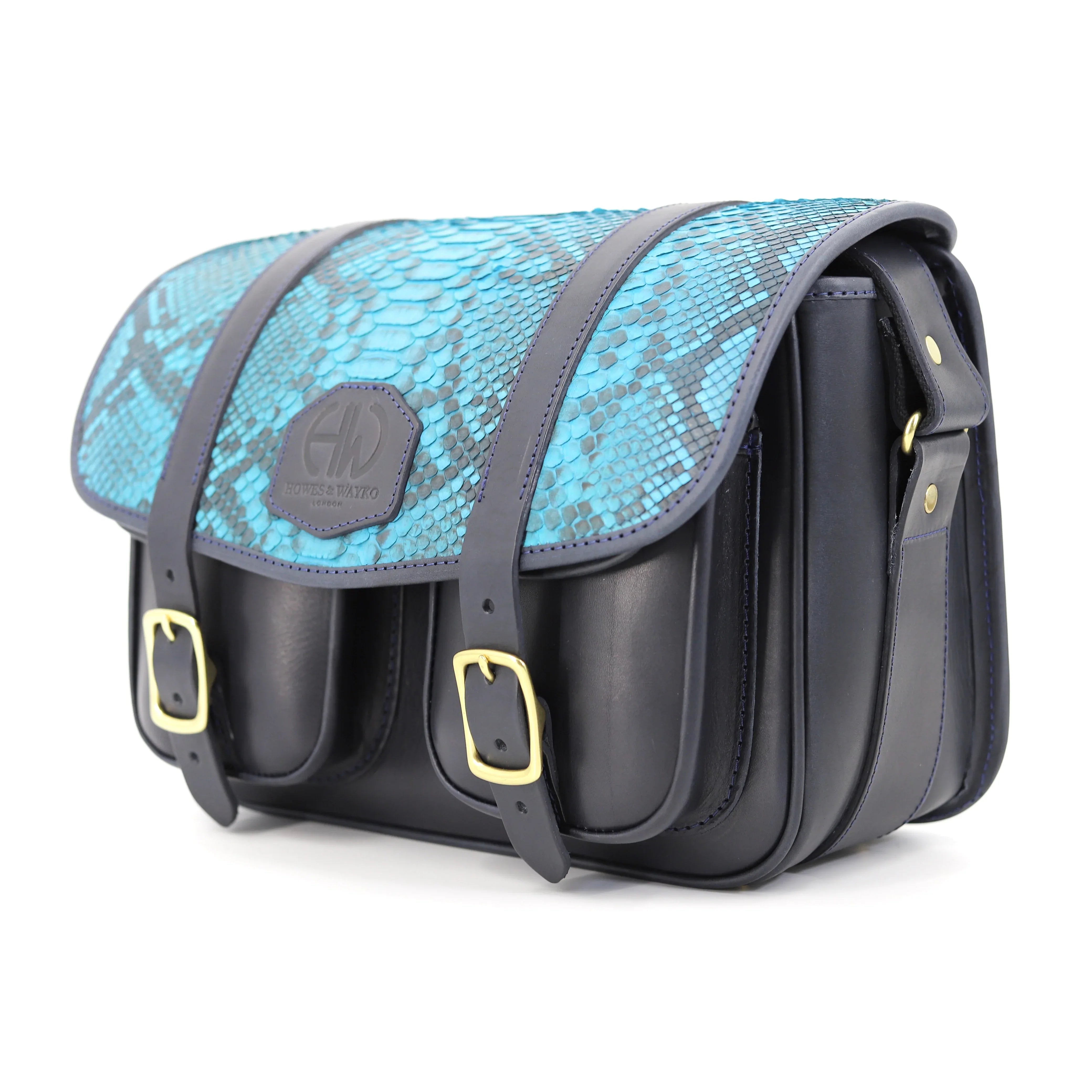 HERA NAVY WITH BLUE SNAKE CARTRIDGE BAG OTHER SIDE VIEW