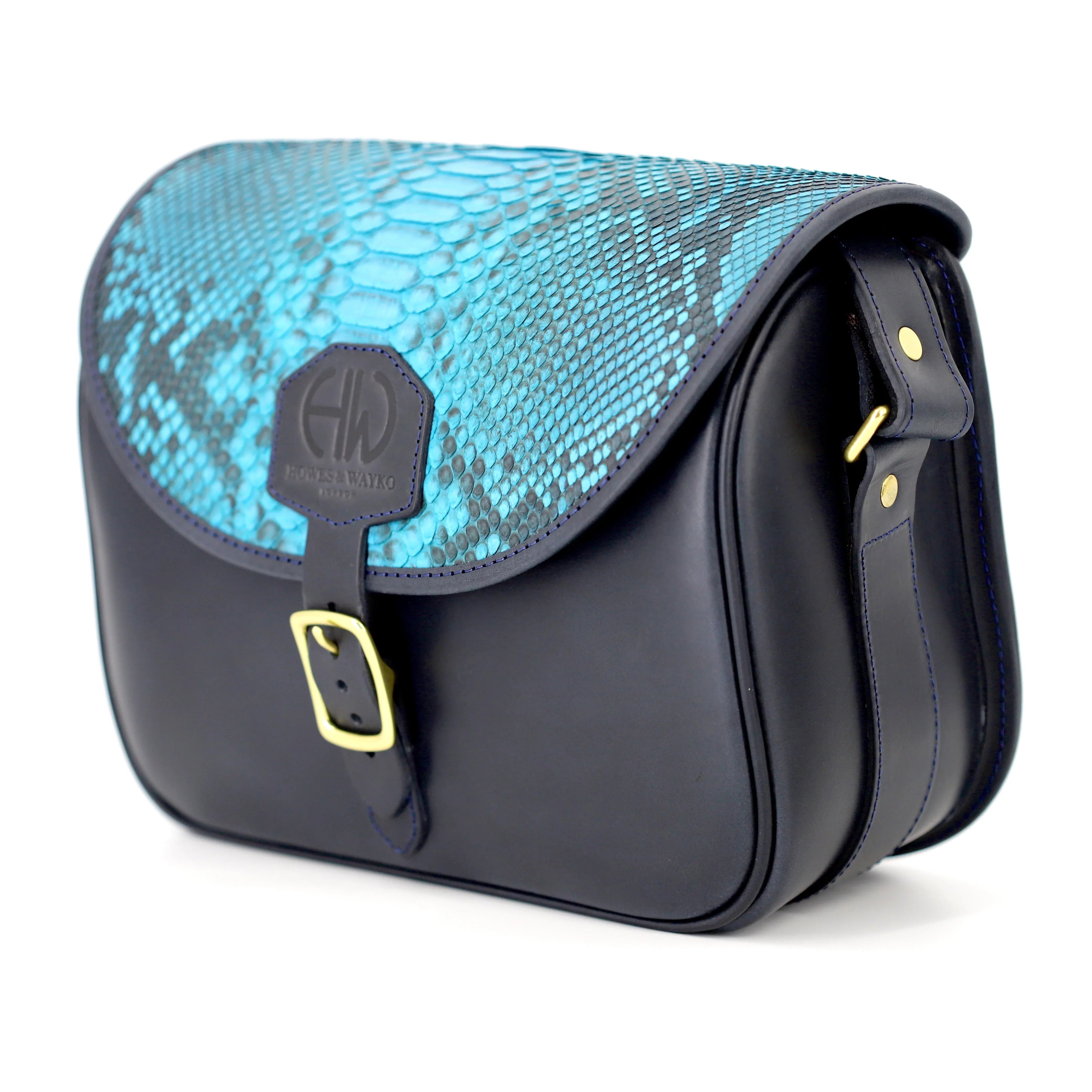 Freya-Blue Snake Shooting Cartridge Bag side view