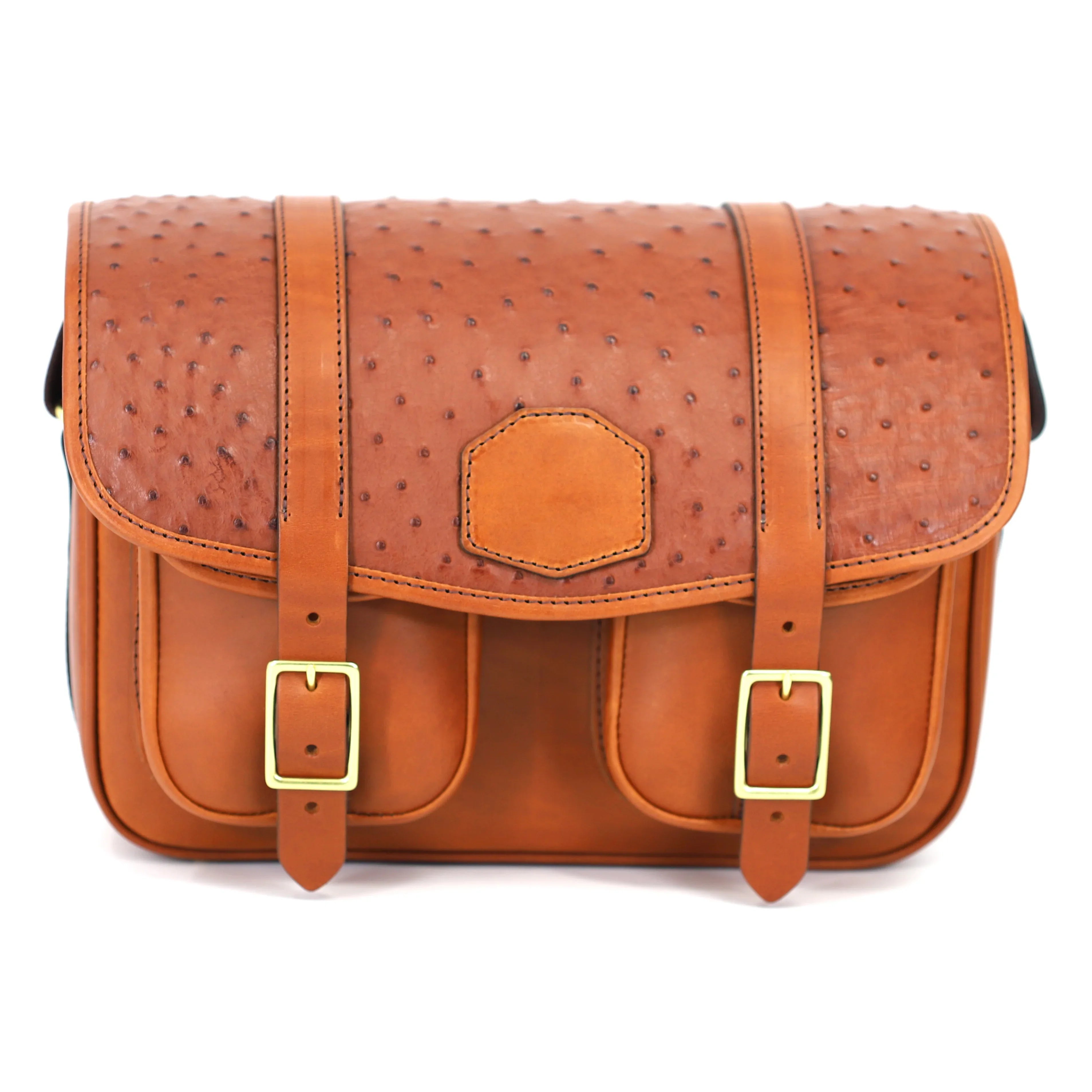 HERA-CHELSEA-OSTRICH CARTRIDGE BAG FRONT VIEW
