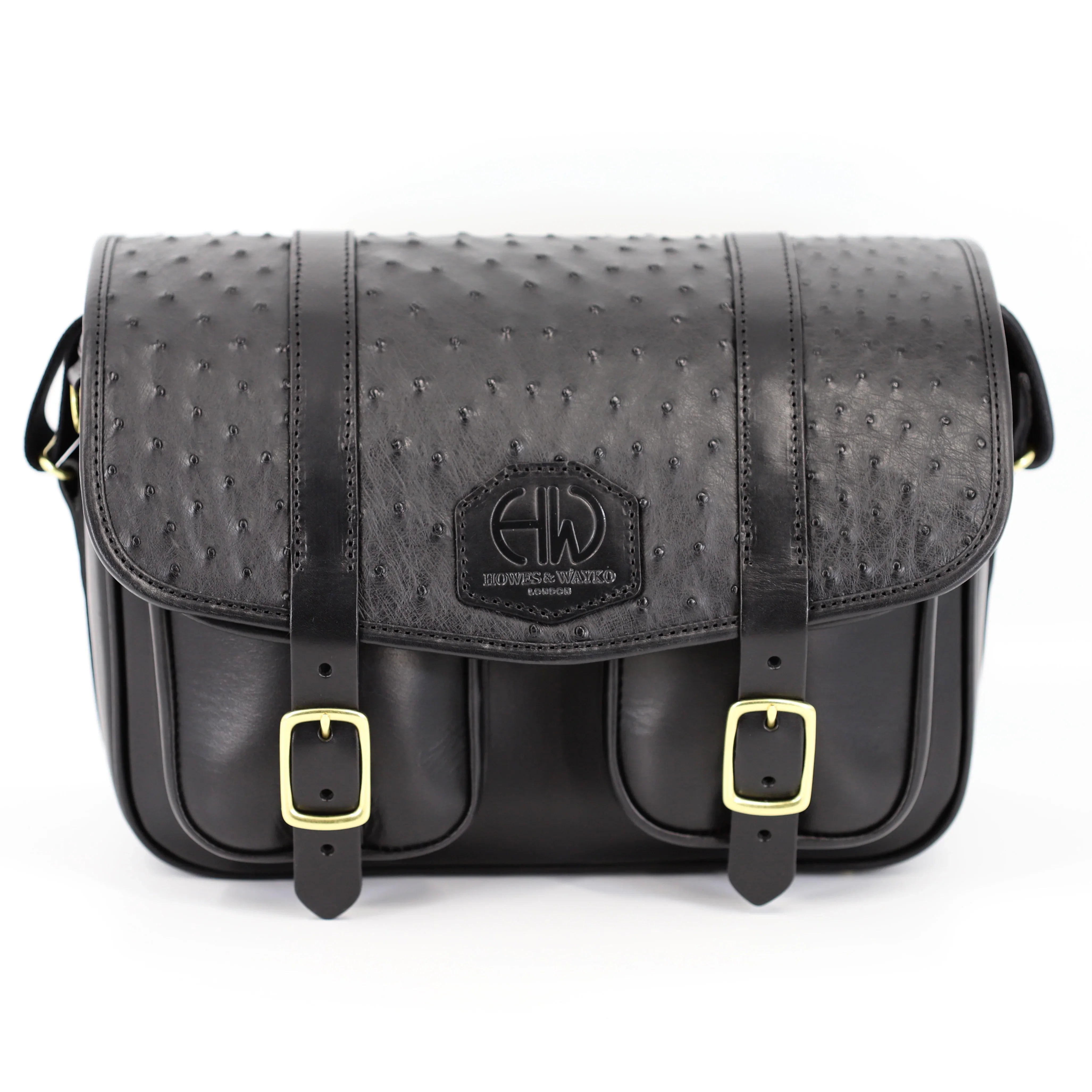 British Made Hera Blue & Ostrich - Shooting Cartridge Bag main image