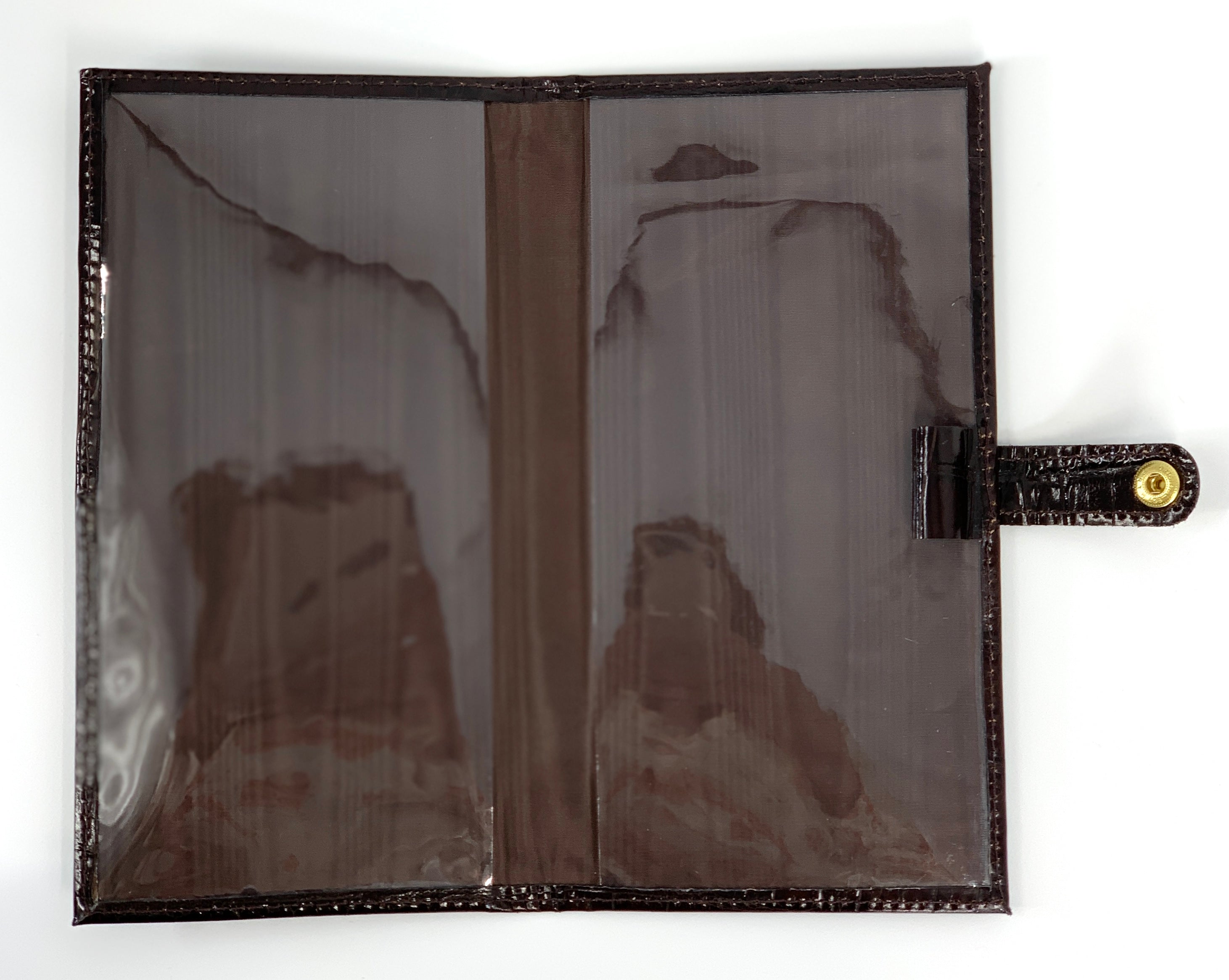 Dali-Brown Certificate Holder - Shotgun Certificate Holders open wallet inside view
