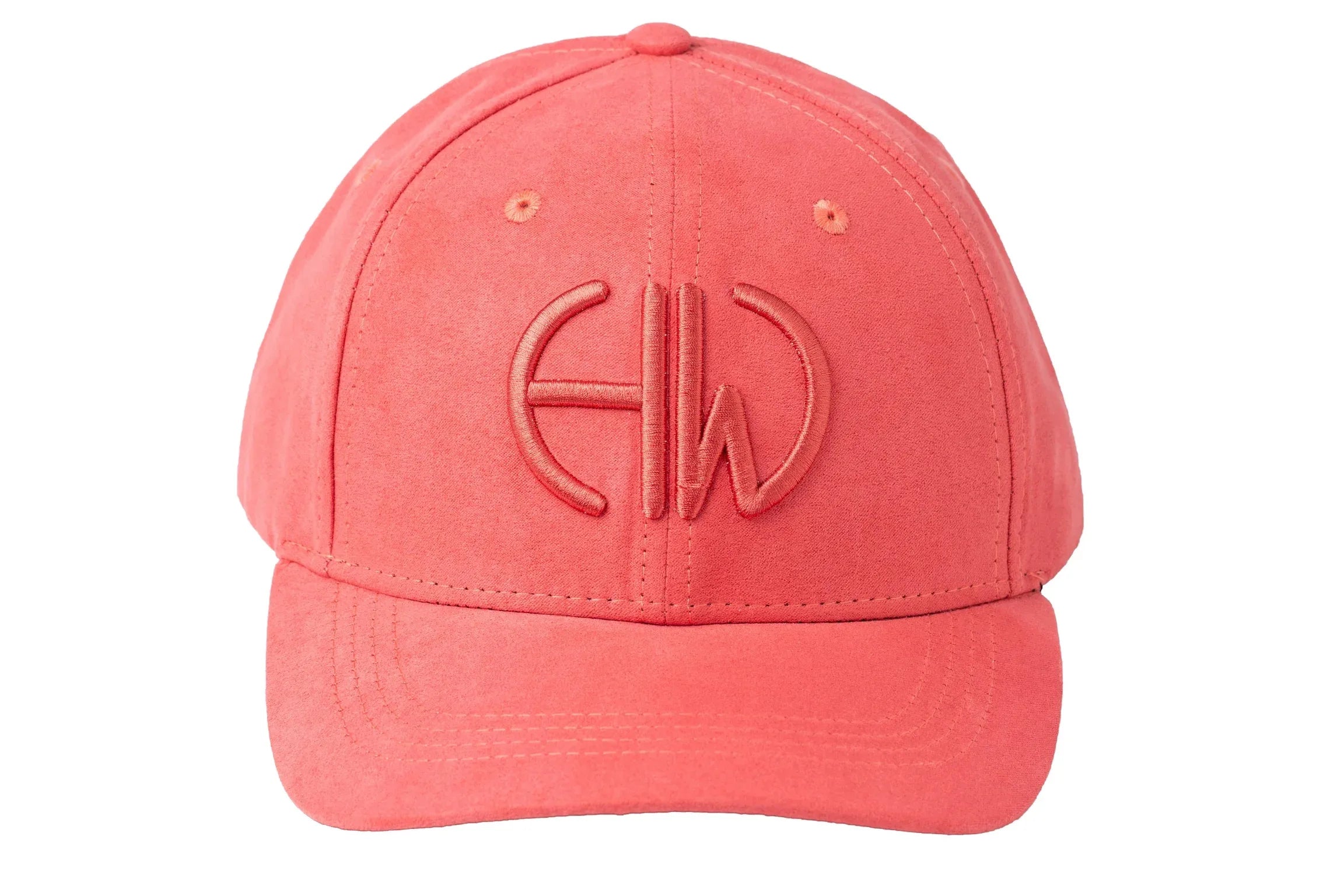 Iris Pink Shooting Baseball Cap - Shooting Gear close up front view to howes and wayko shooting gear logo