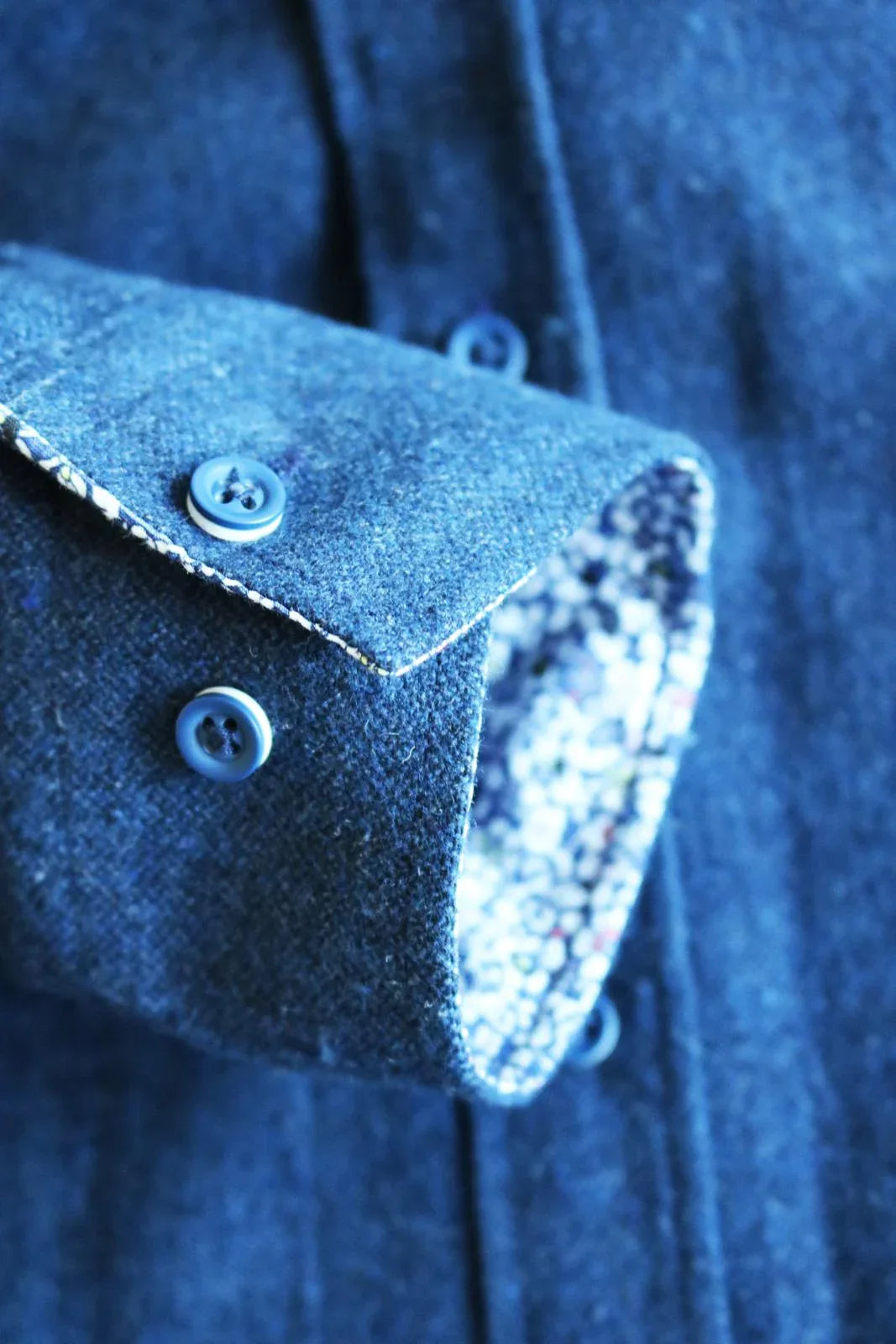 Maple Shirt Navy - Premium Shooting Clothing close up of cuffs