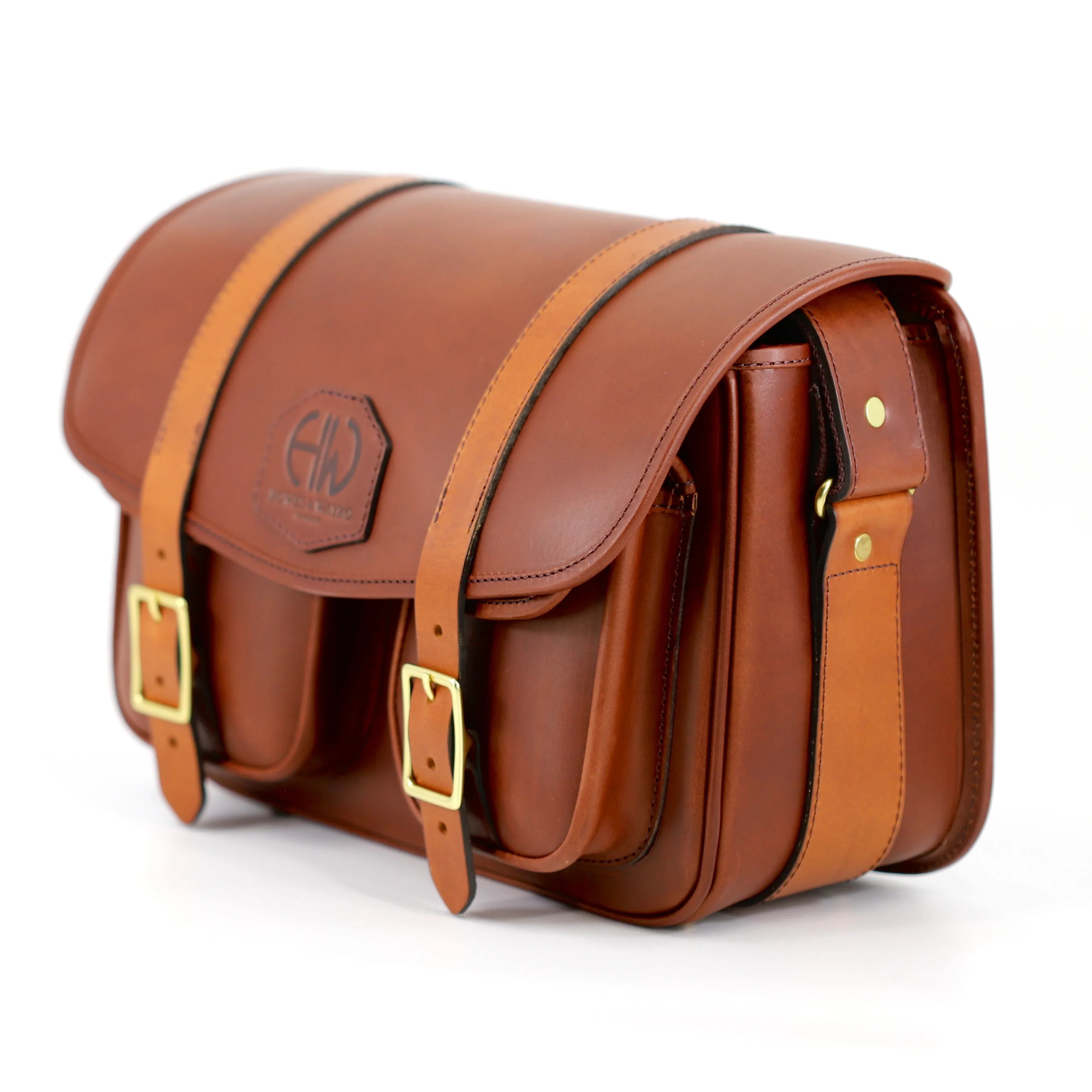 British-Made Hera Papaya Shooting Cartridge Bag other front side view