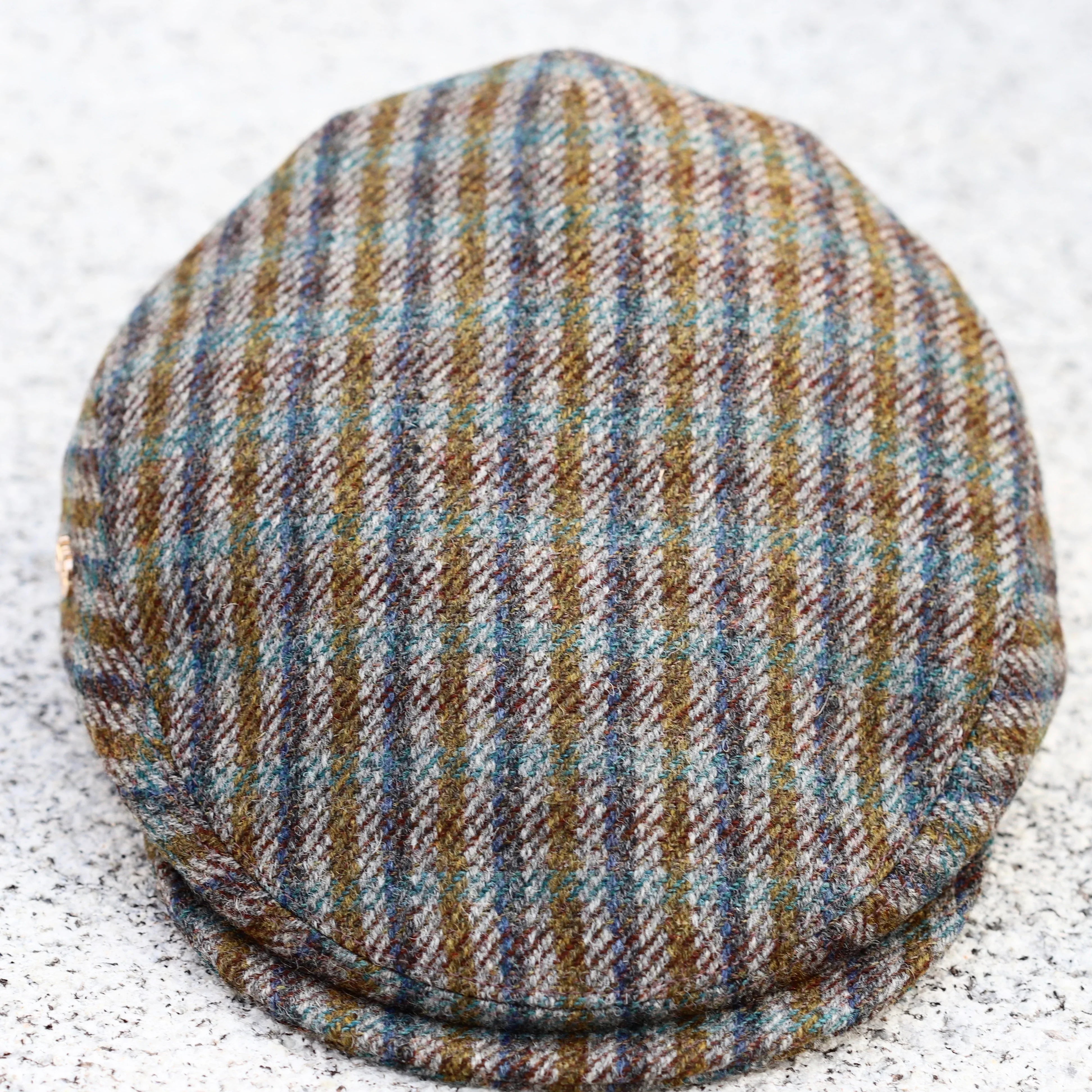 luna tweed cap shooting flat caps top view