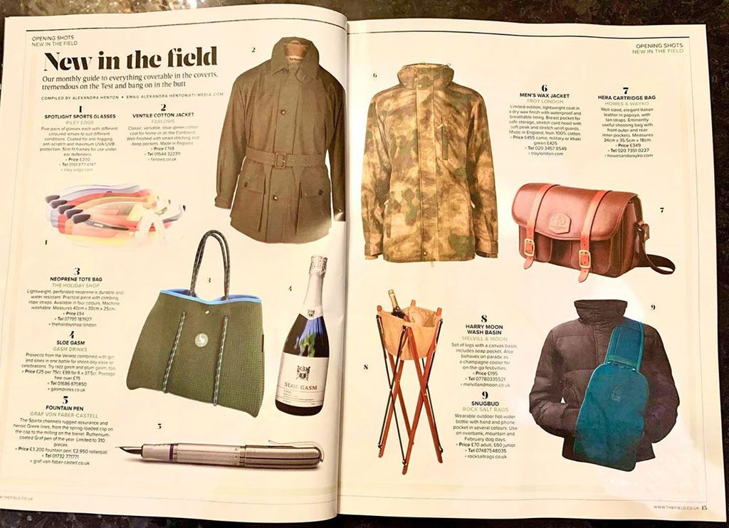 Hera cartridge bag featured in "The Field Magazine"