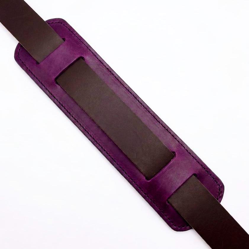 leather shoulder strap pad