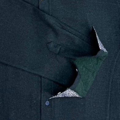 MAPLE MEN'S DARK GREEN 100% COTTON WINTER SHIRT