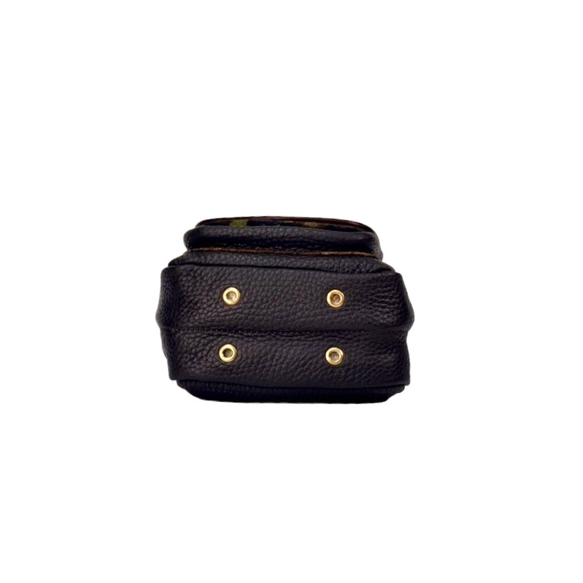 HELLA LEATHER CARTRIDGE POUCH BROWN AND CAMOUFLAGE HIDE