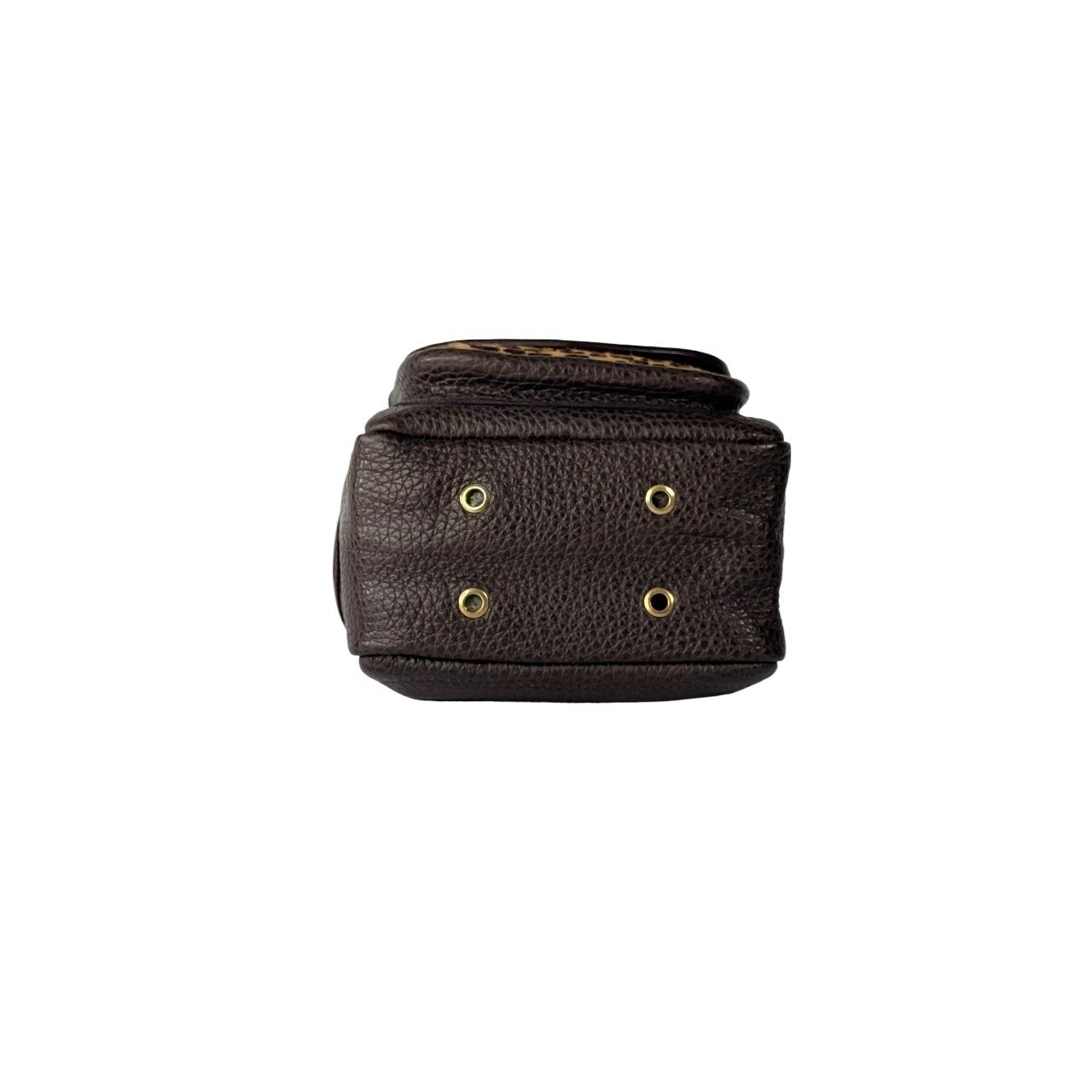 HELLA LEATHER CARTRIDGE POUCH CHESTNUT AND CHEETAH PRINT