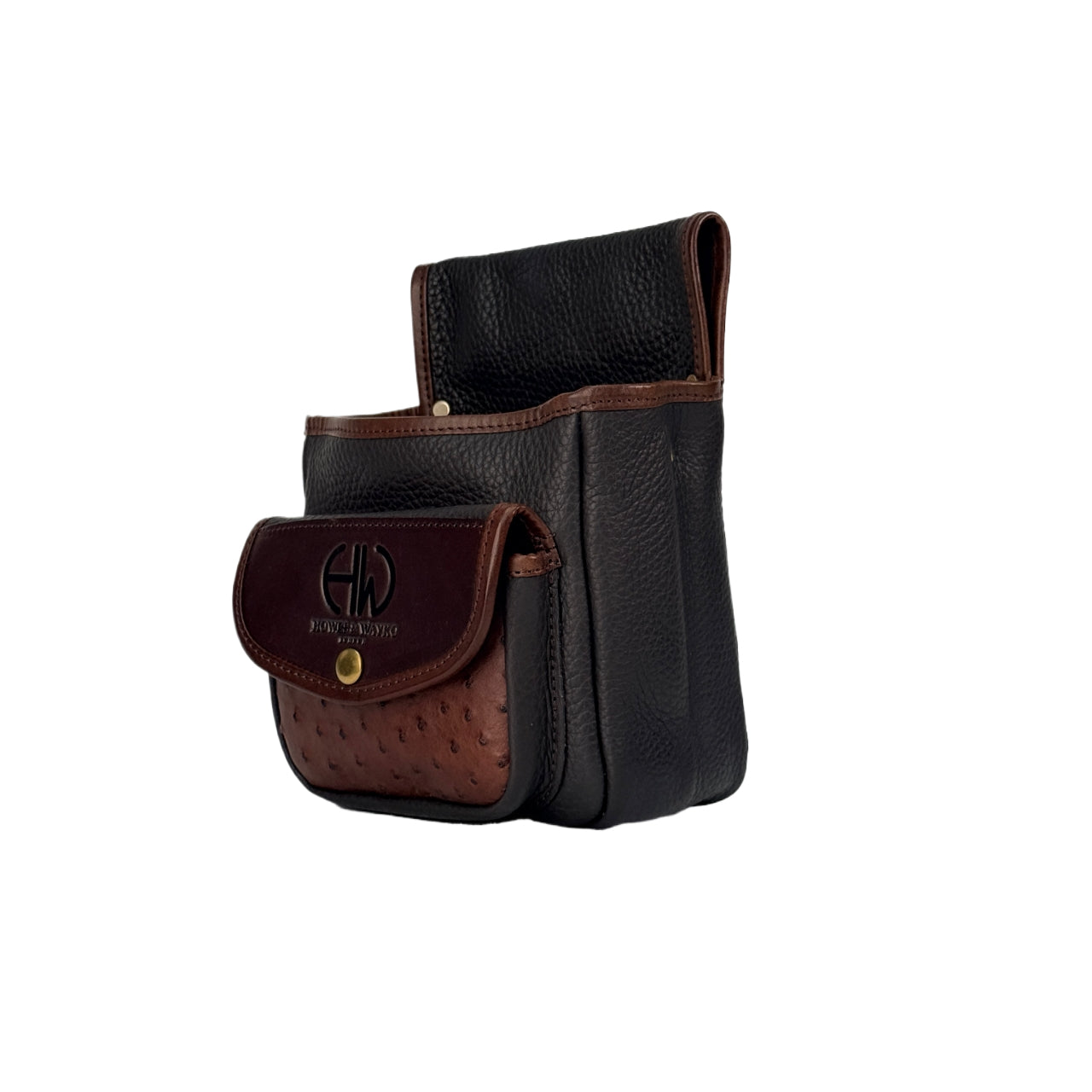 HELLA LEATHER AND OSTRICH CARTRIDGE POUCH