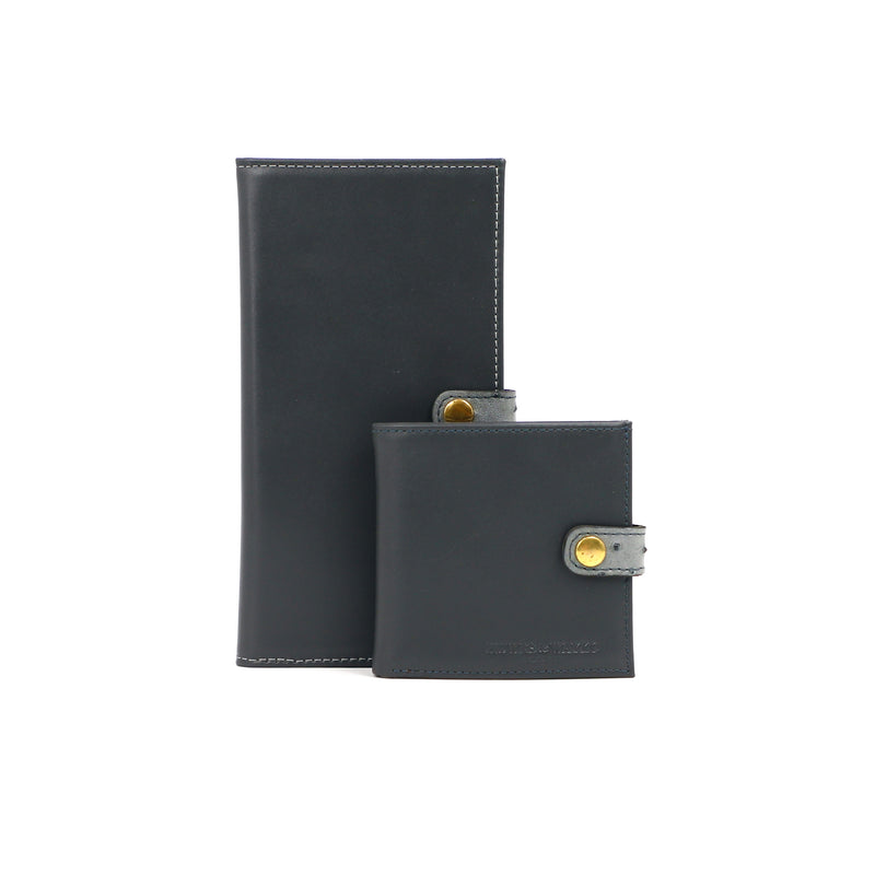 EOS-GREY CERTIFICATE HOLDER WITH MATCHING OSTRICH CLASP