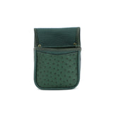 Enyo Ostrich Pouch - Shotgun Cartridge Pouch front view green ostrich