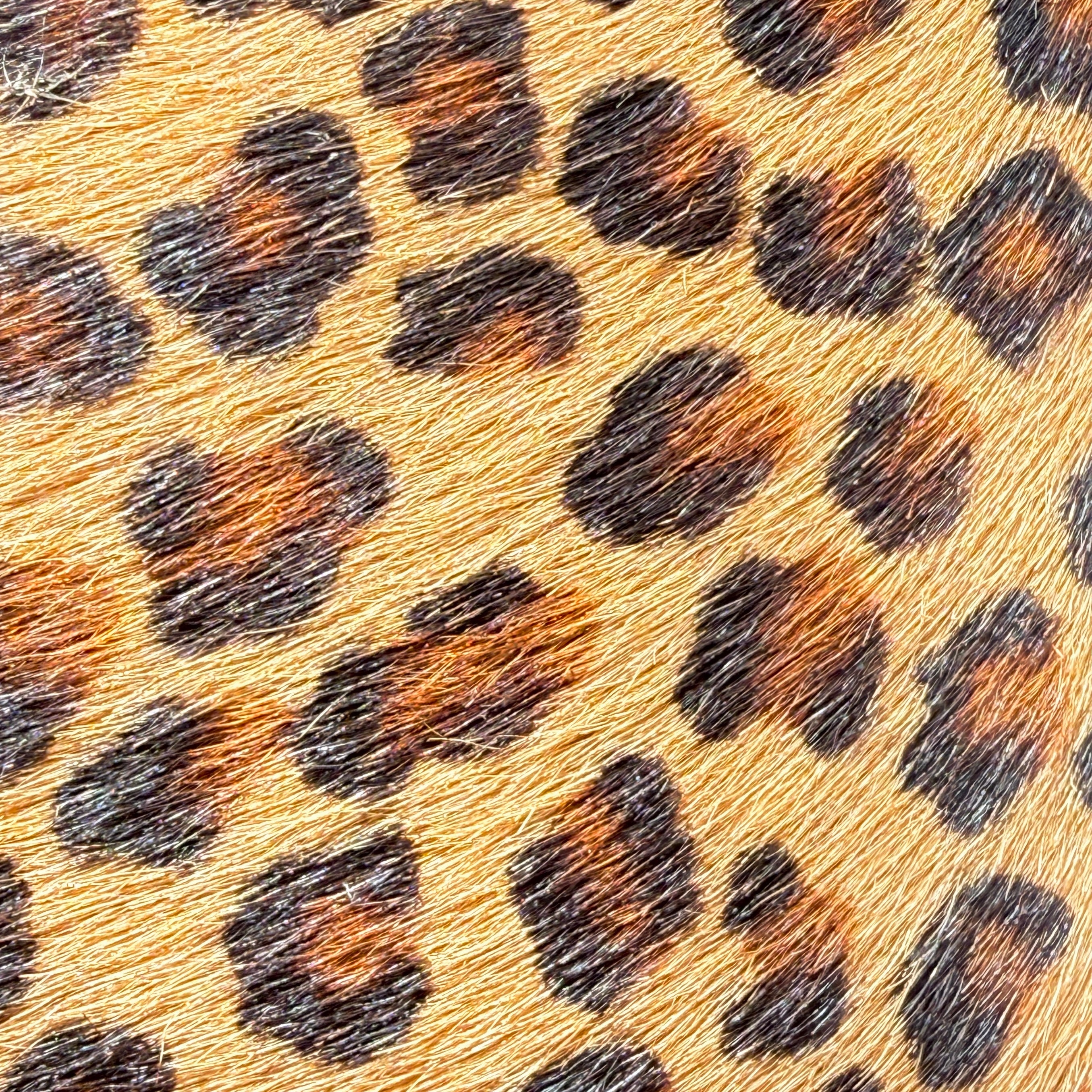 HELLA LEATHER CARTRIDGE POUCH CHESTNUT AND CHEETAH PRINT