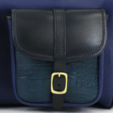 Erin-Sapphire - Leather Range Bag close up of pocket cartridge carrier pouch