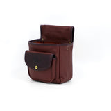 HELLA - Soft Leather Cartridge Pouch variety one cartridge carrier in brown side view