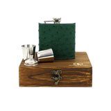 ACAN GREEN OSTRICH FLASK