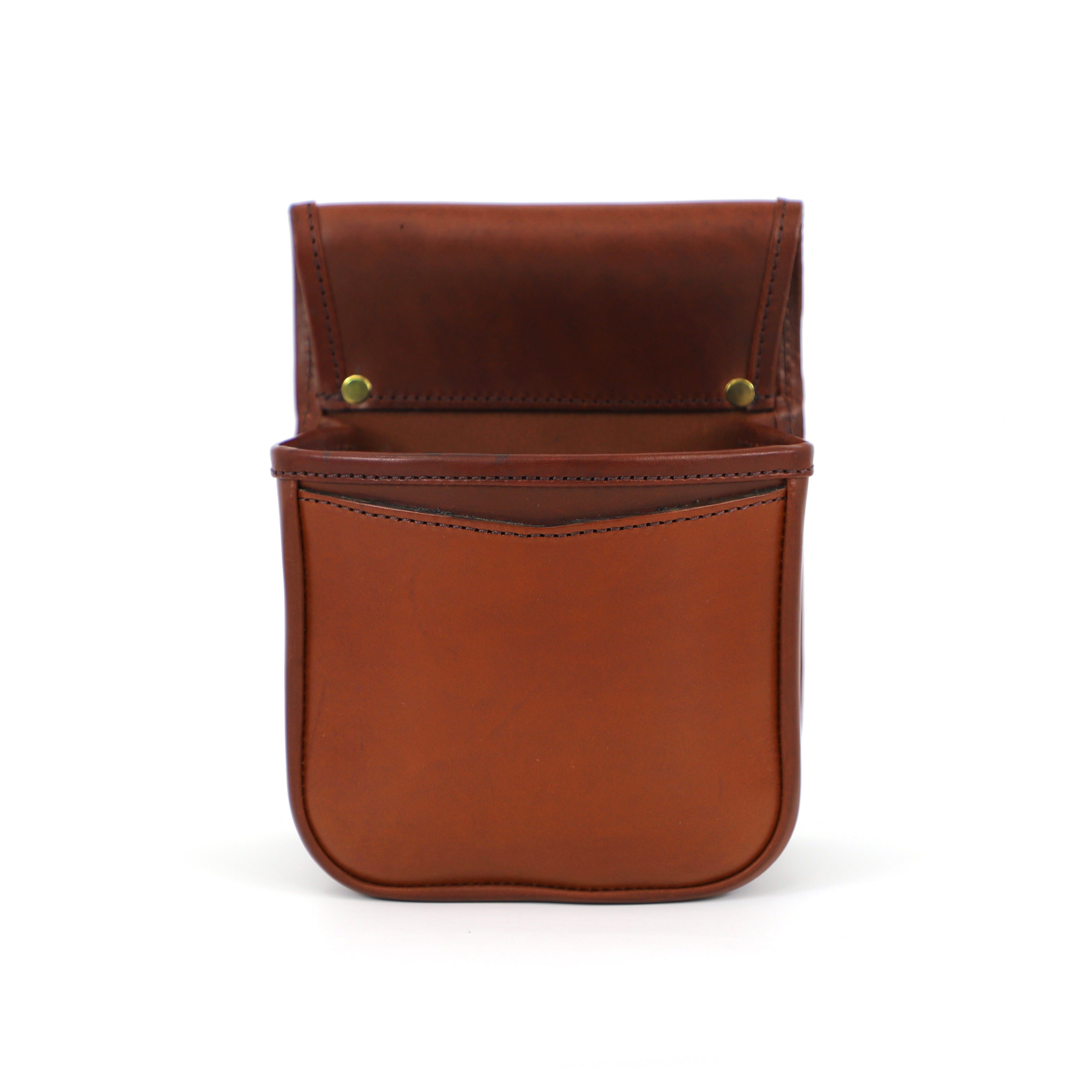 papaya leather cartridge pouch open flap