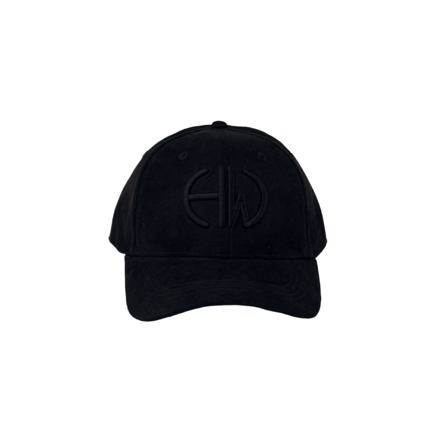 Black cap with a Howes and Wayko logo on a white background