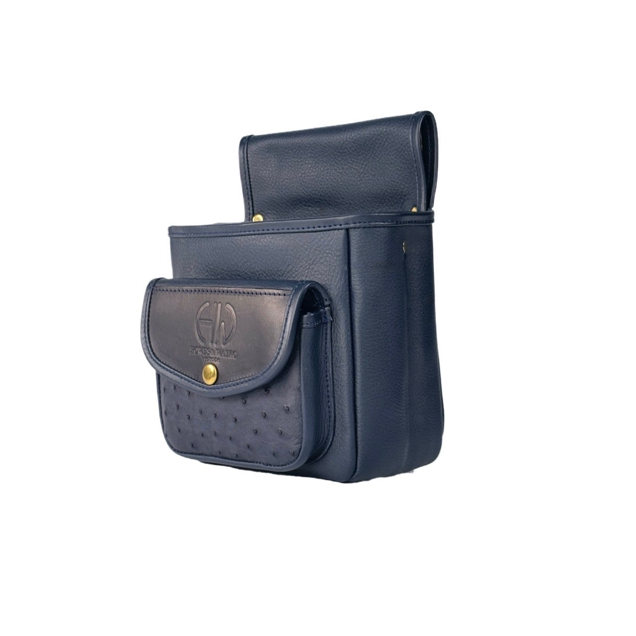 Navy blue pouch  with a Howes and Wayko brand logo on a white background