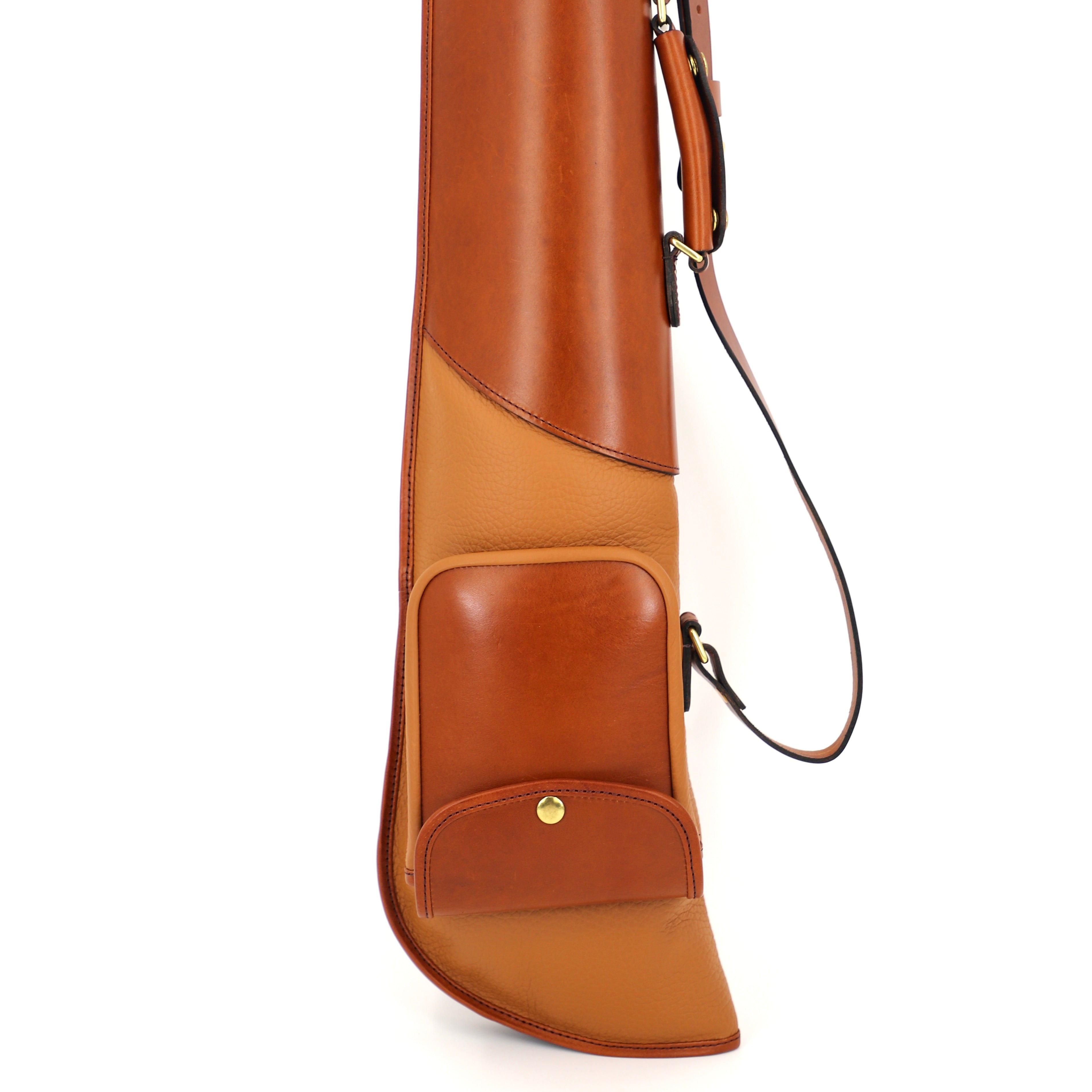 Leto-Tan Gun Slip - Fleece Lined Leather Gun Protector main image of bottom of the gun slip