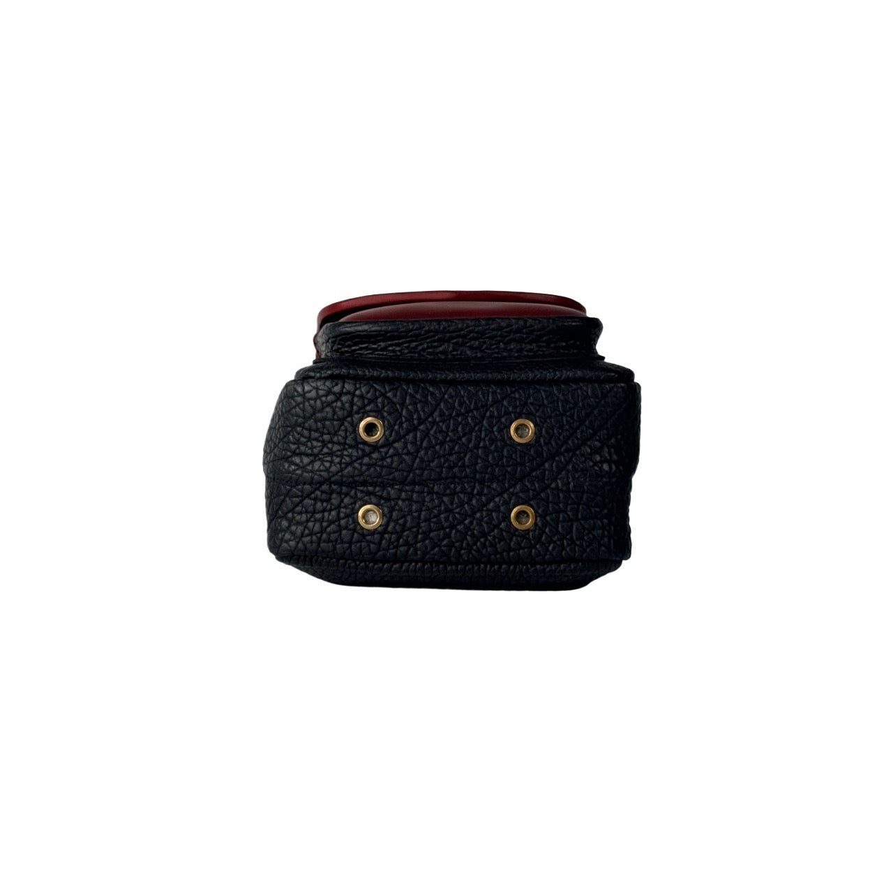 HELLA CARTRIDGE POUCH BLACK AND BURGUNDY LEATHER
