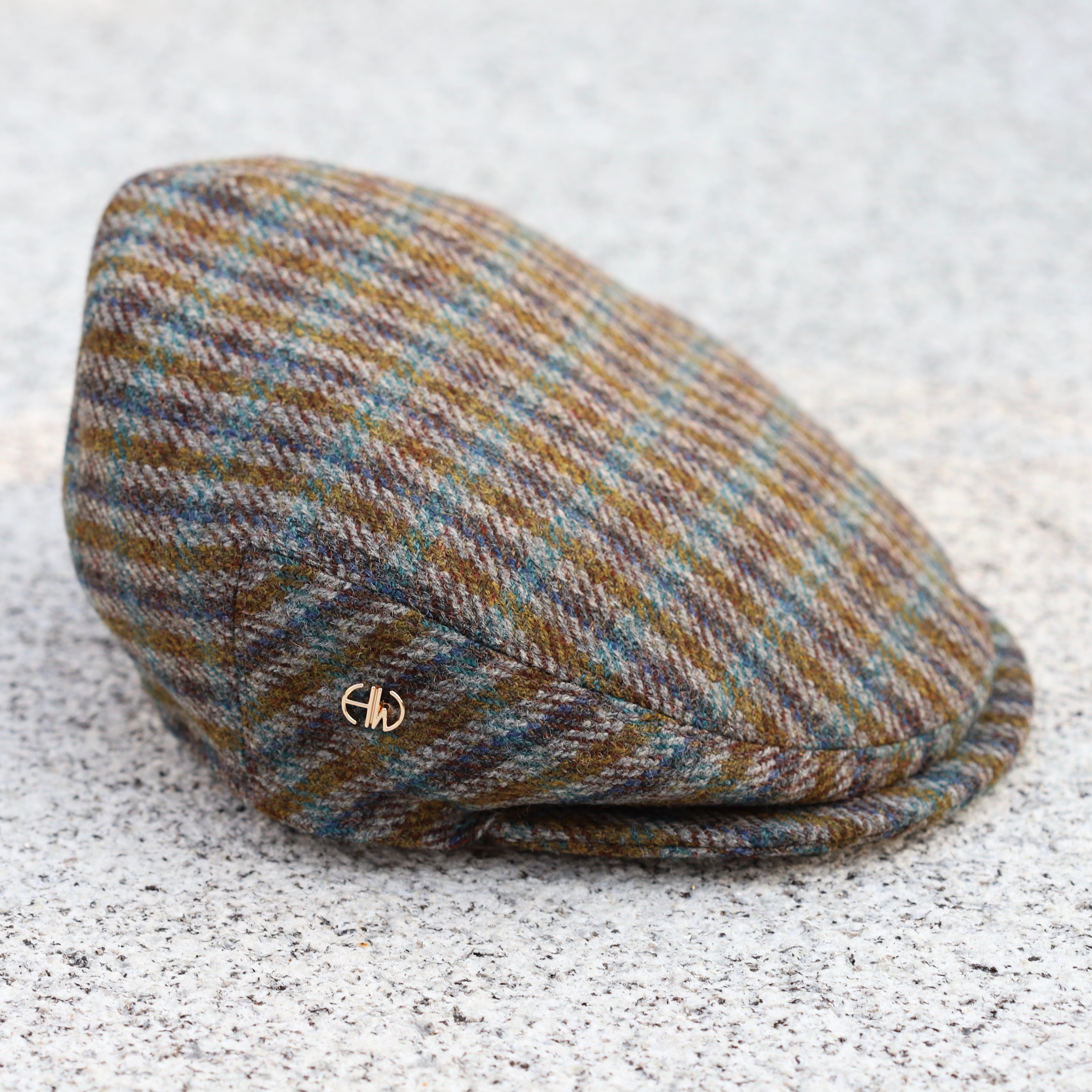 luna tweed cap shooting flat caps side view