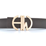 Diana-Coffee brown double sided belt