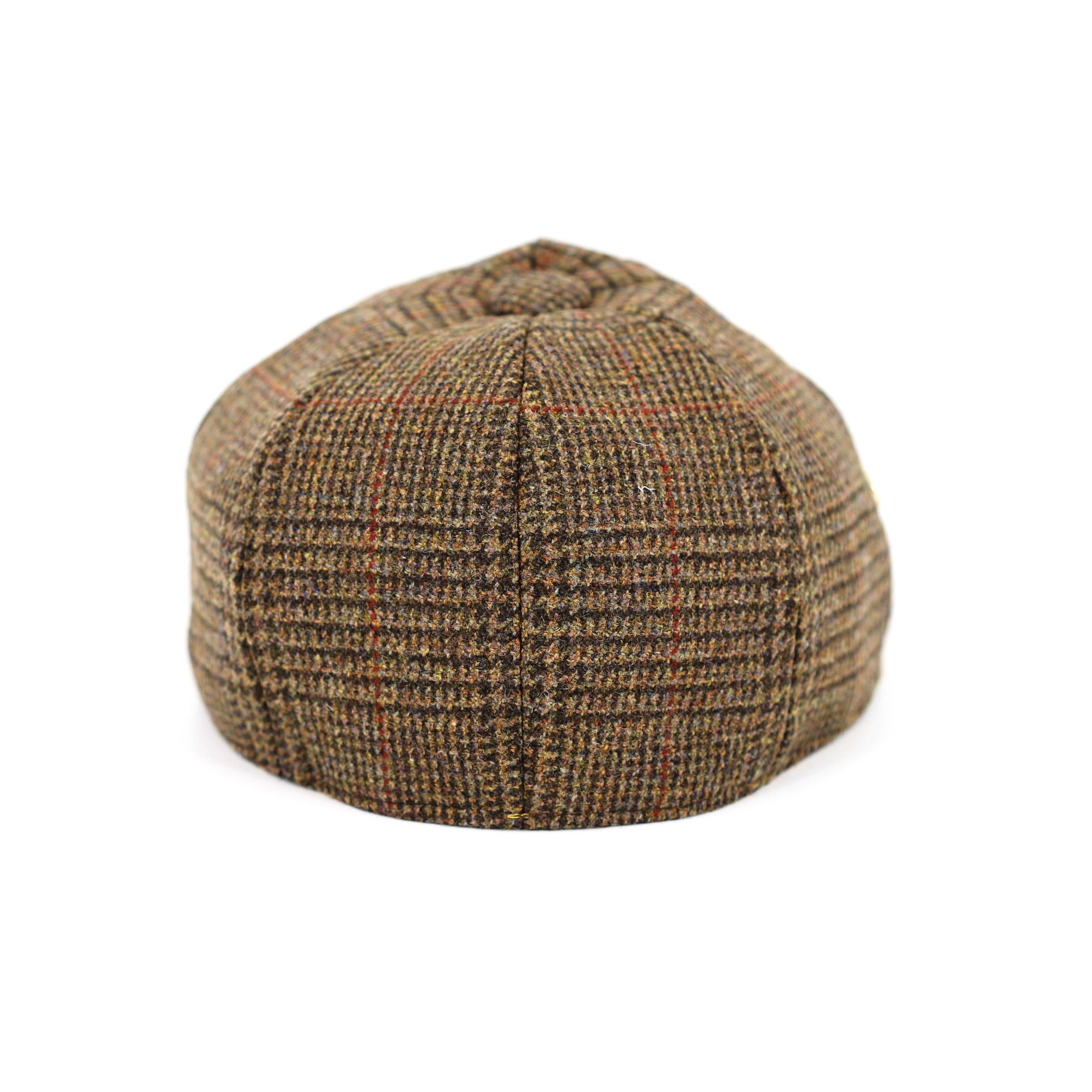 British Made HESTIA Gatsby Tweed Cap rear view