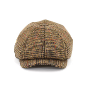 British Made HESTIA Gatsby Tweed Cap main image front view